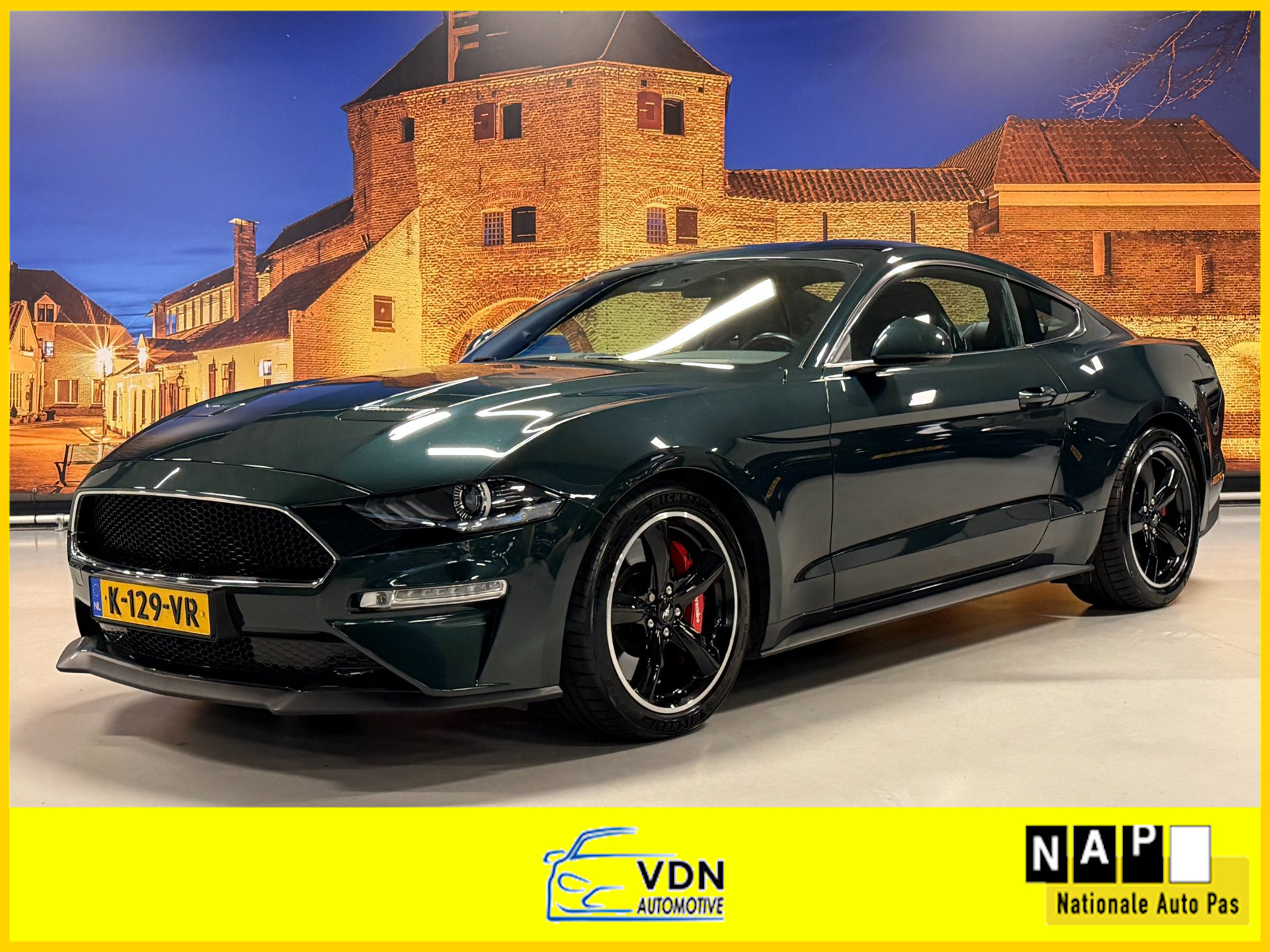 Ford Mustang 5.0 V8 Bullitt B&O Recaro Brembo 460PK 2019 - voorkant