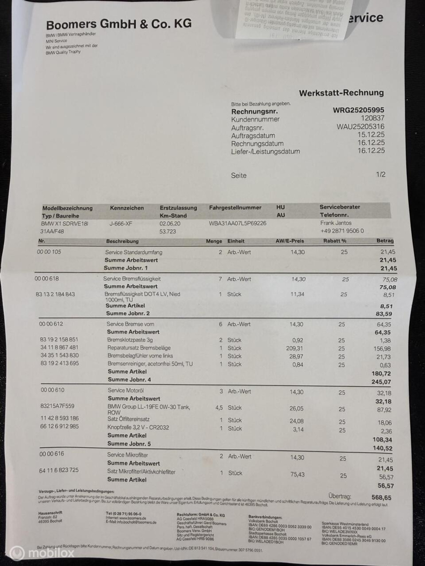 Foto van BMW X1 Sdrive18i