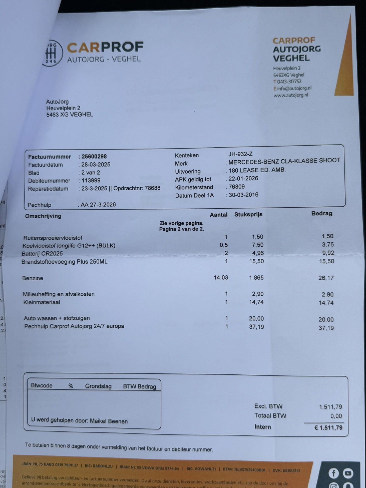 Foto van Mercedes-Benz Cla 180