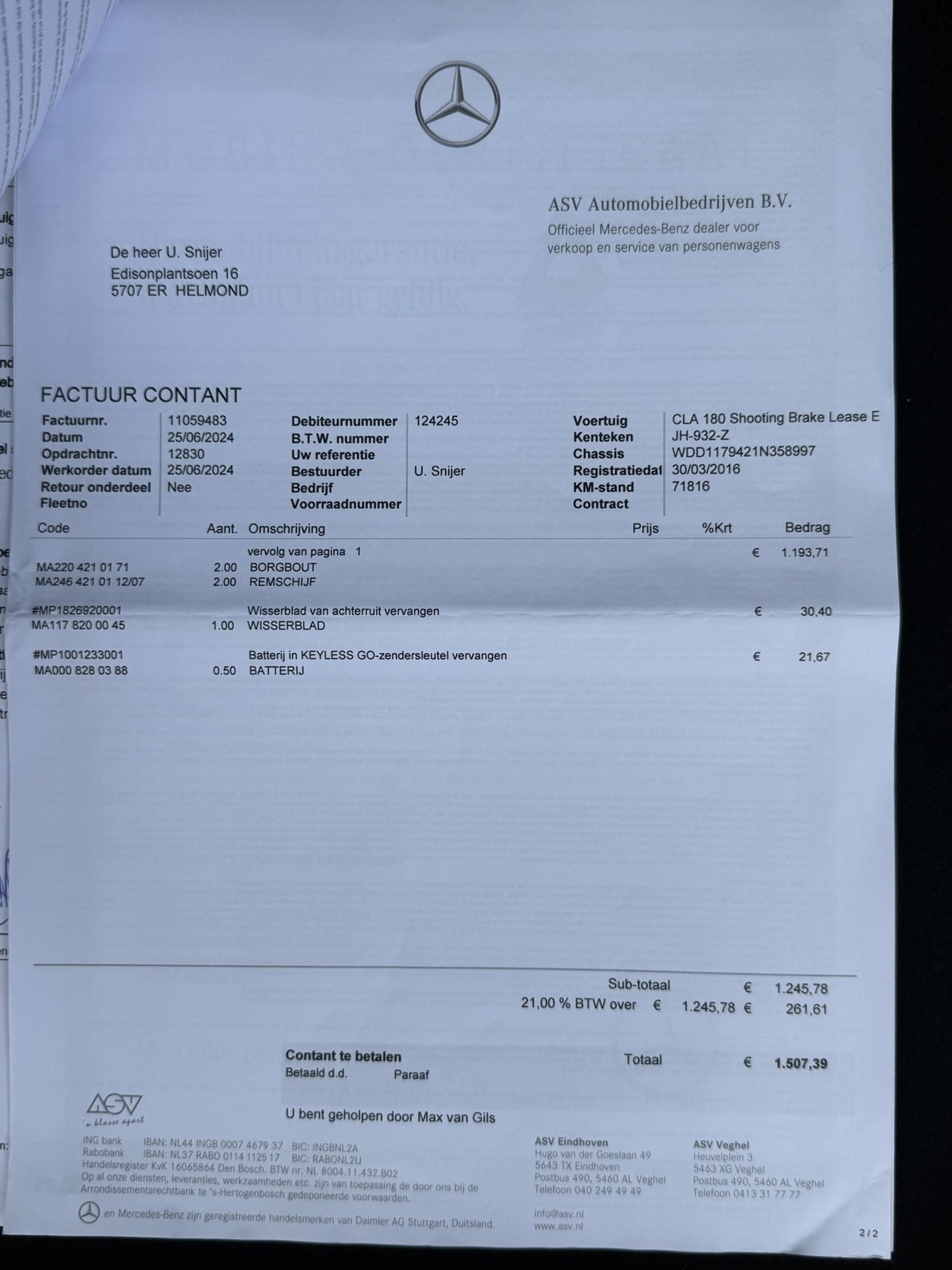 Foto van Mercedes-Benz Cla 180