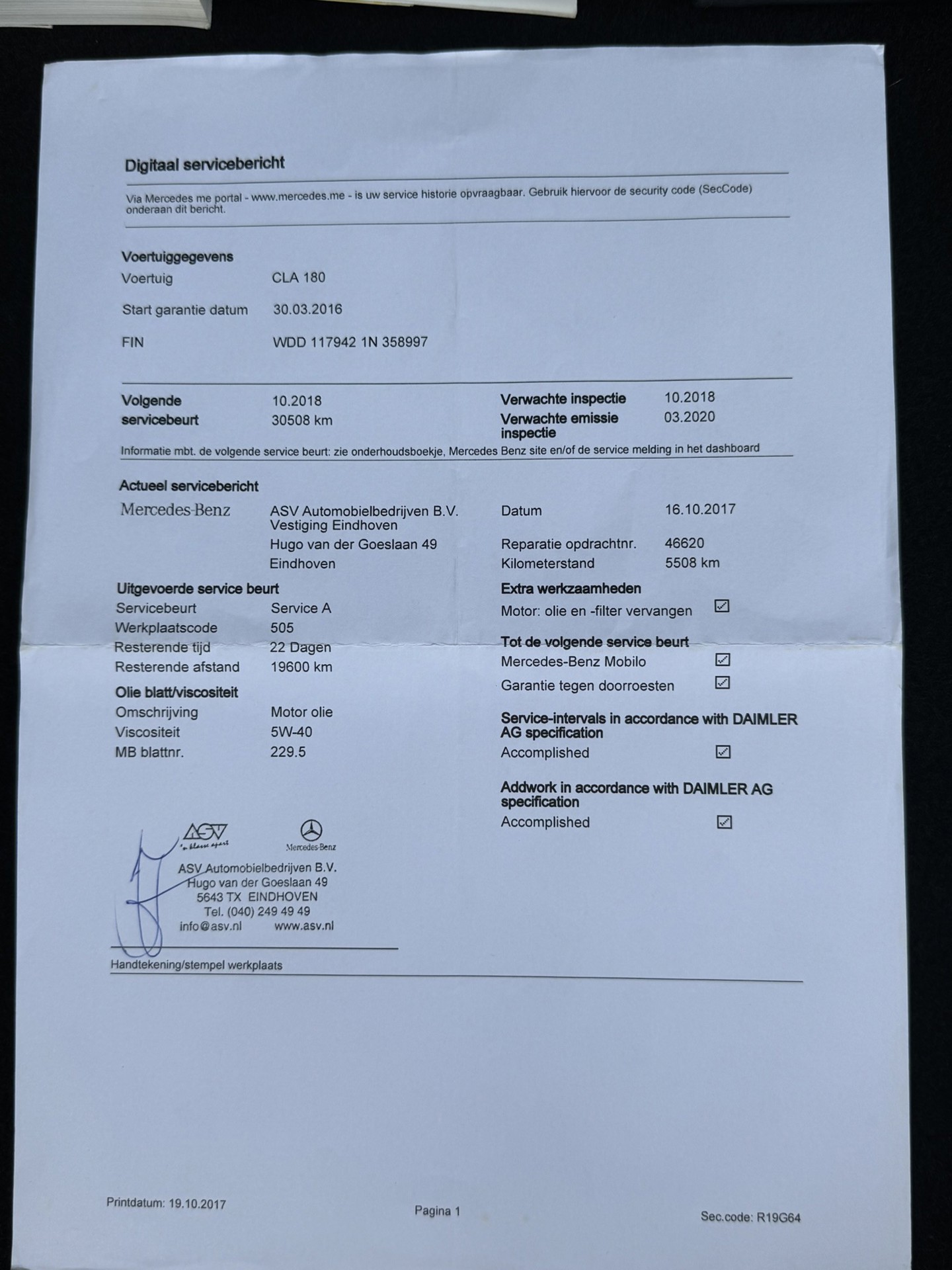Foto van Mercedes-Benz Cla 180