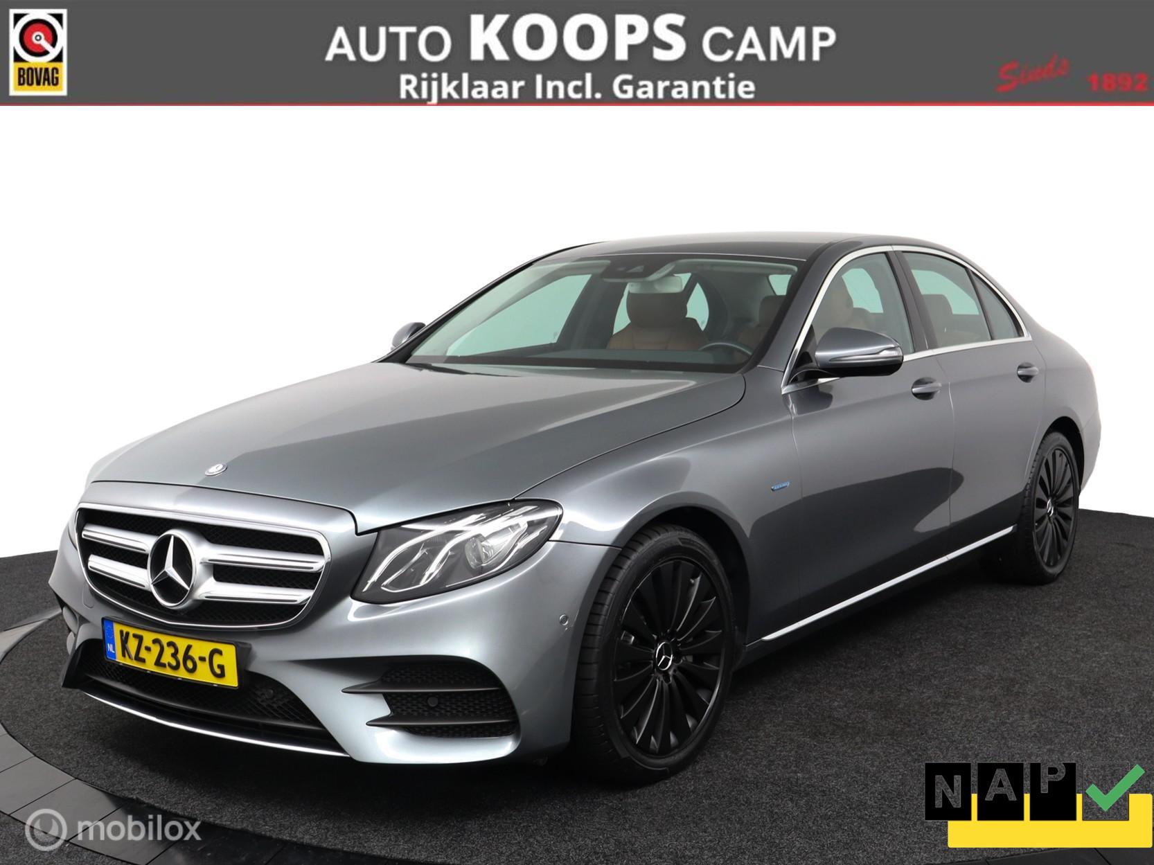 Mercedes-Benz E-klasse E350 e 286Pk Plug-in hydride | Luchtvering | Ambient Light | PDC V&A | Led verlichting | Bruin-leder | Essenhout | DEALER-STAAT 2016 - voorkant