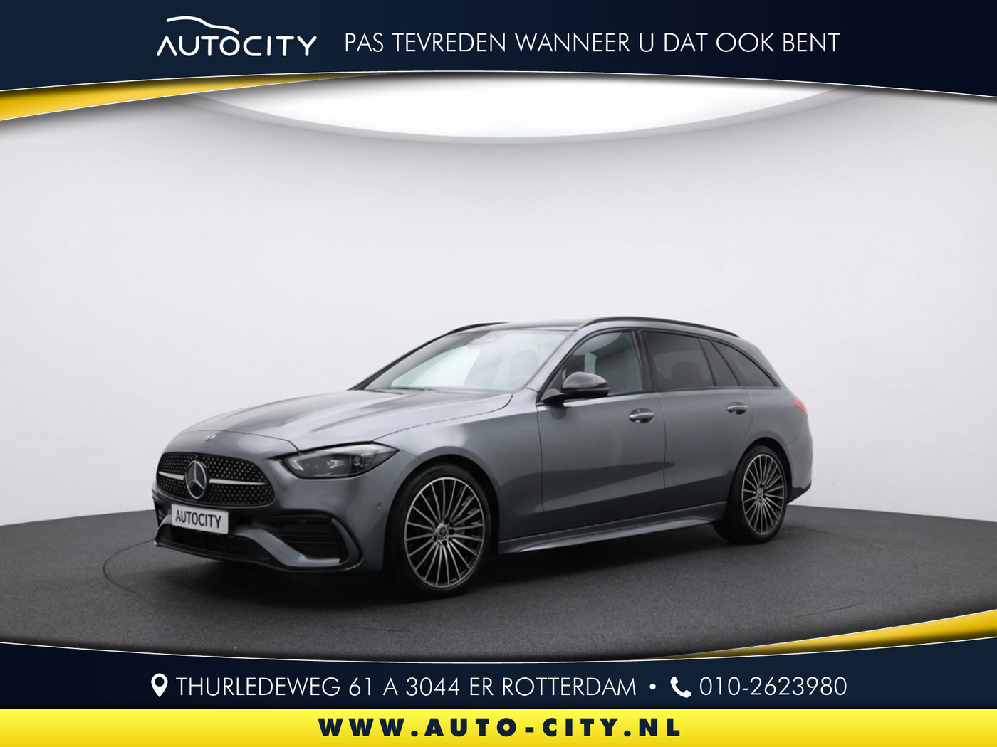 Mercedes-Benz C 200 200 Edition AMG Line Panorama l Trekhaak l Bi Color Leder l Burm 2021 - voorkant