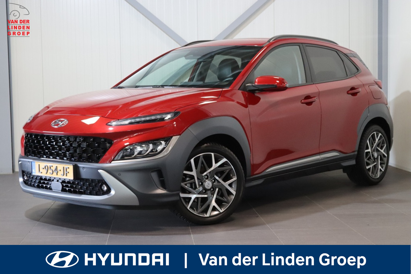 Hyundai Kona 1.6 GDI HEV Premium|Leder|Winter|Navi|PDC|HUD|18"|Rijklaar| 2021 - voorkant