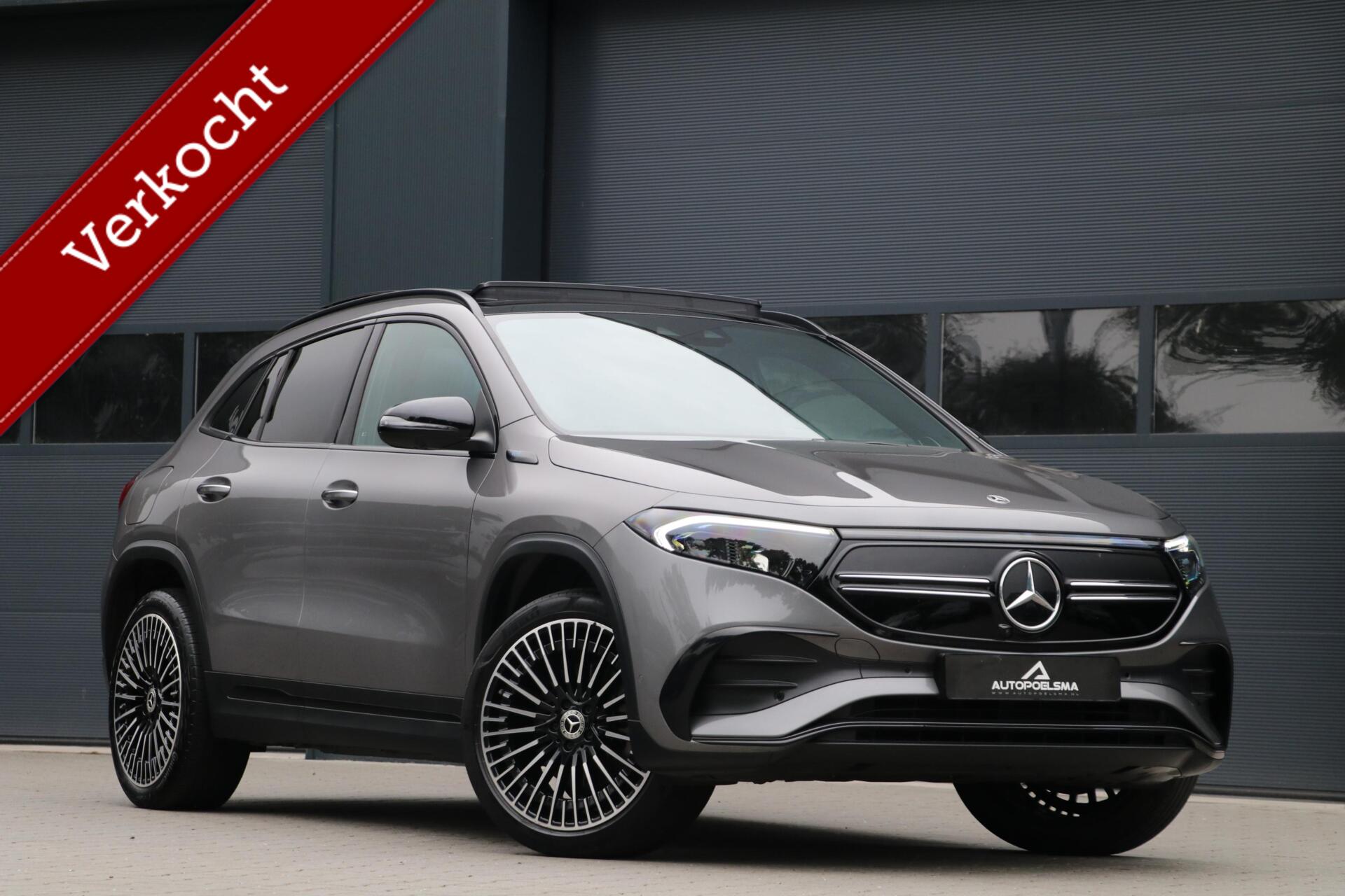 Mercedes-Benz Eqa 350 4Matic 350 4MATIC AMG Line 67 kWh Panodak Headup Trekhaak 360View Widescreen Sfeerverlicht 1800KG Trekgewicht 96000KM BJ2022 2022 - voorkant