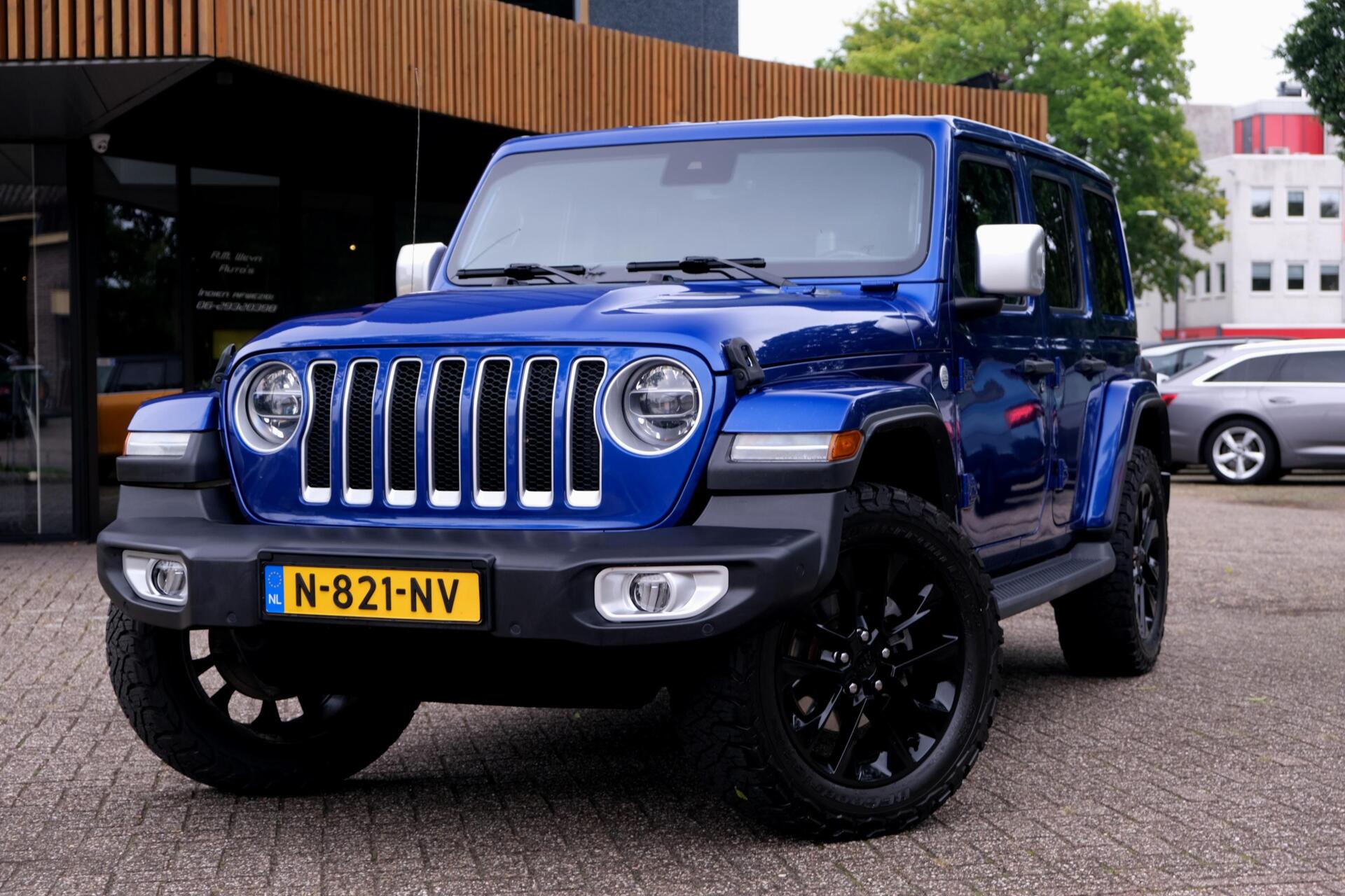 Jeep Wrangler Unlimited 2.0T Sahara|Rijklaar!|Overland|ACC|Camera|Trekhaak|Carplay|4X4|Alpine|Stuurwielverwarming 2019 - voorkant