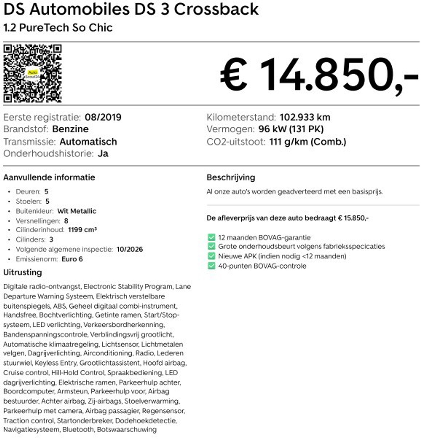 Foto van DS Ds3 Crossback