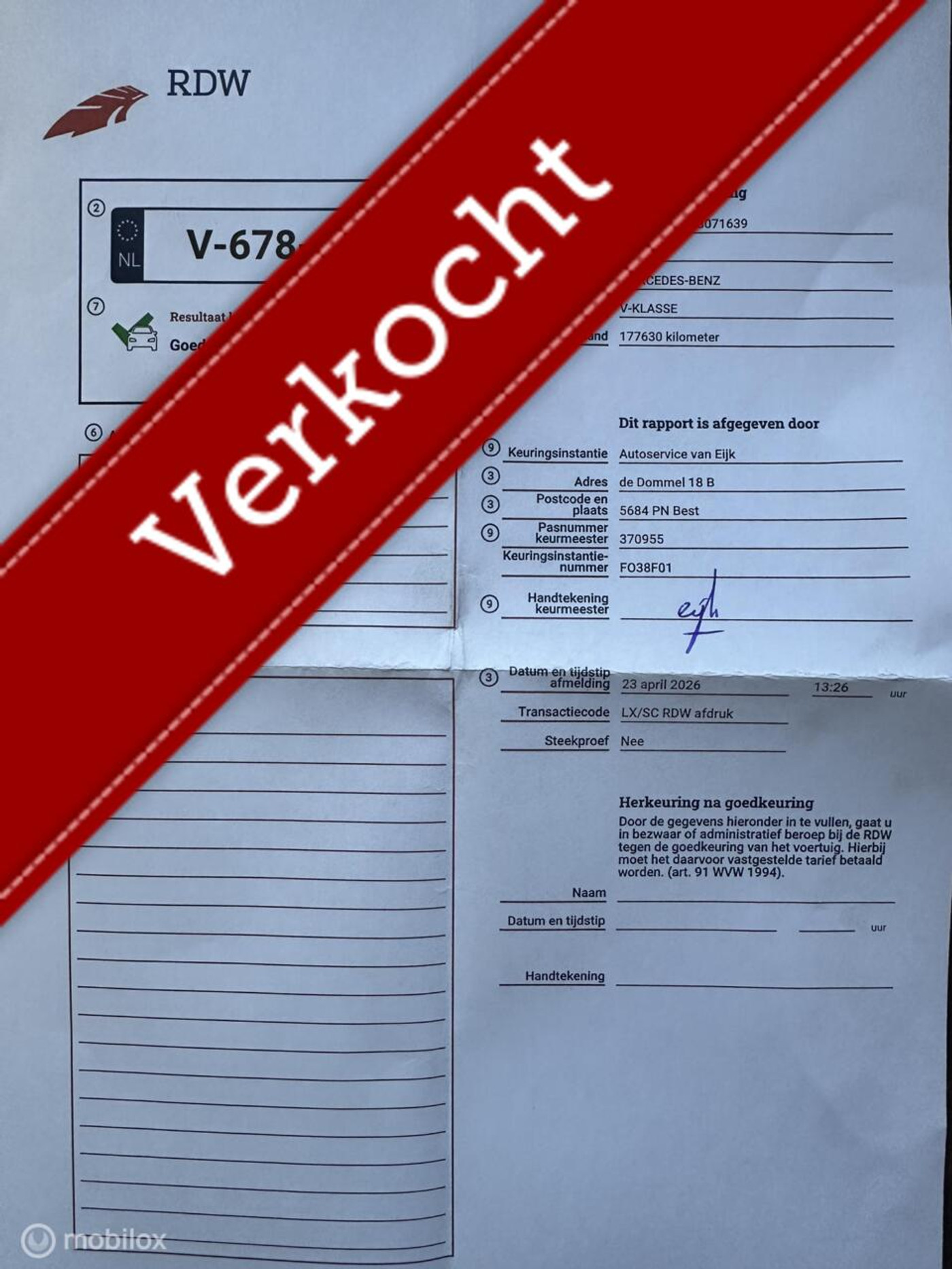 Foto van Mercedes-Benz V-klasse