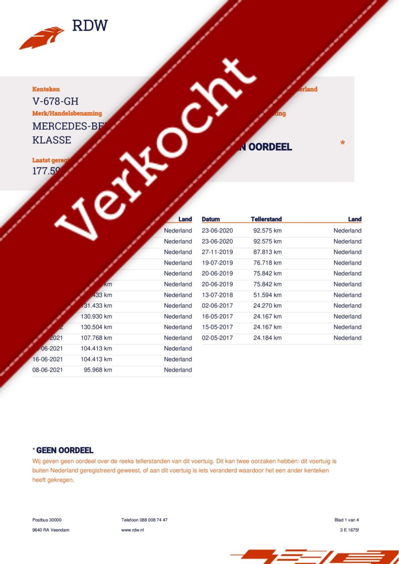 Foto van Mercedes-Benz V-klasse