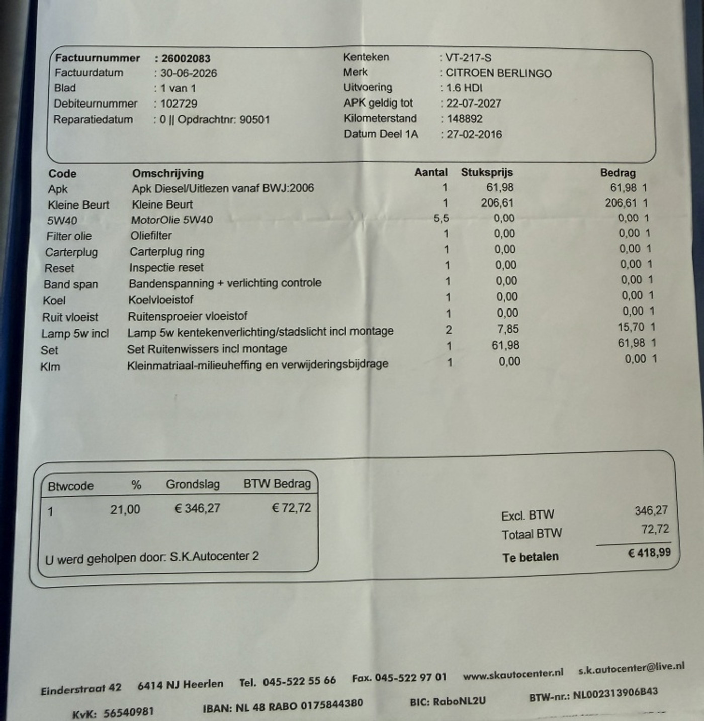 Foto van Citroen Berlingo