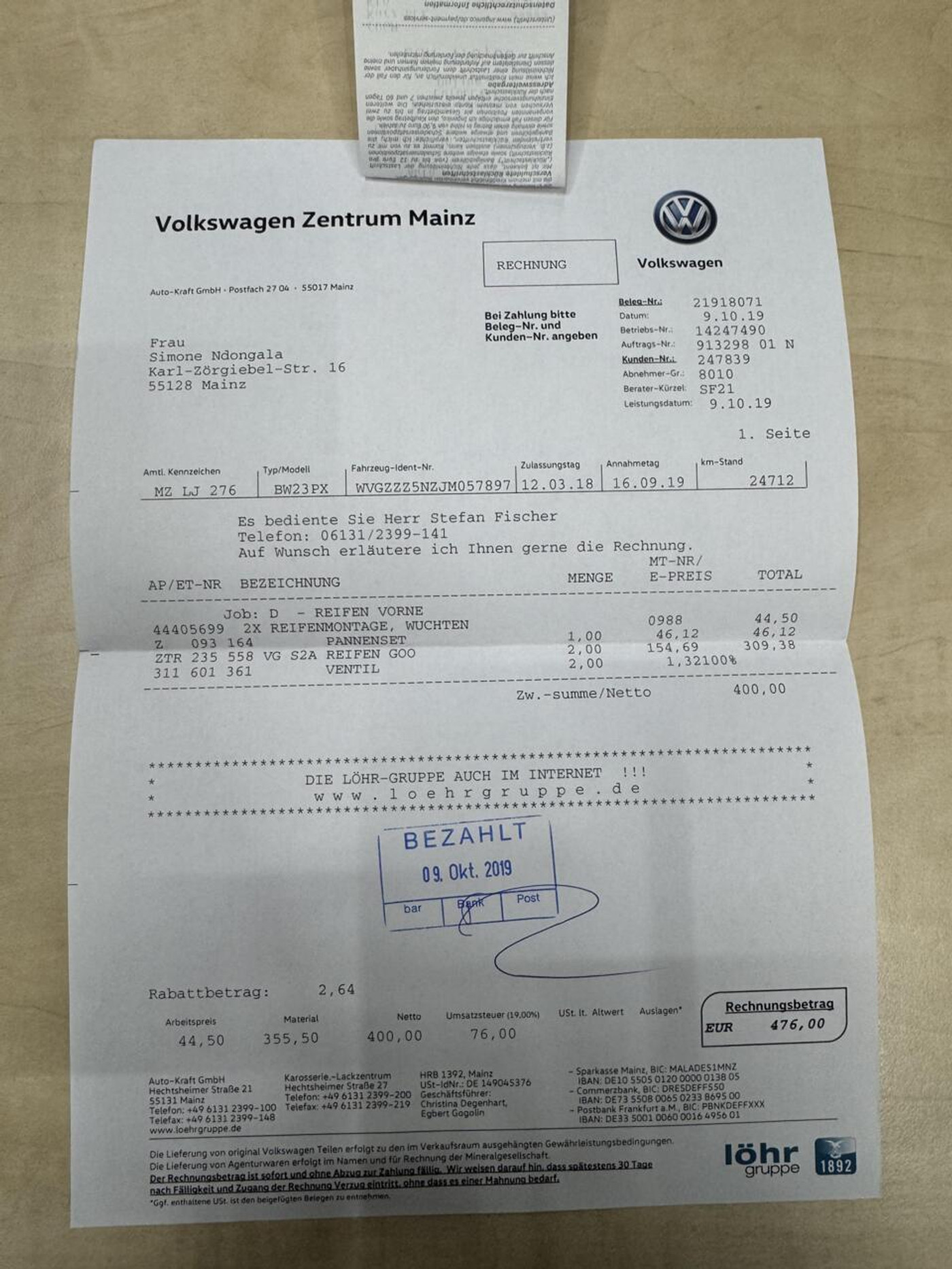 Foto van Volkswagen Tiguan Allspace