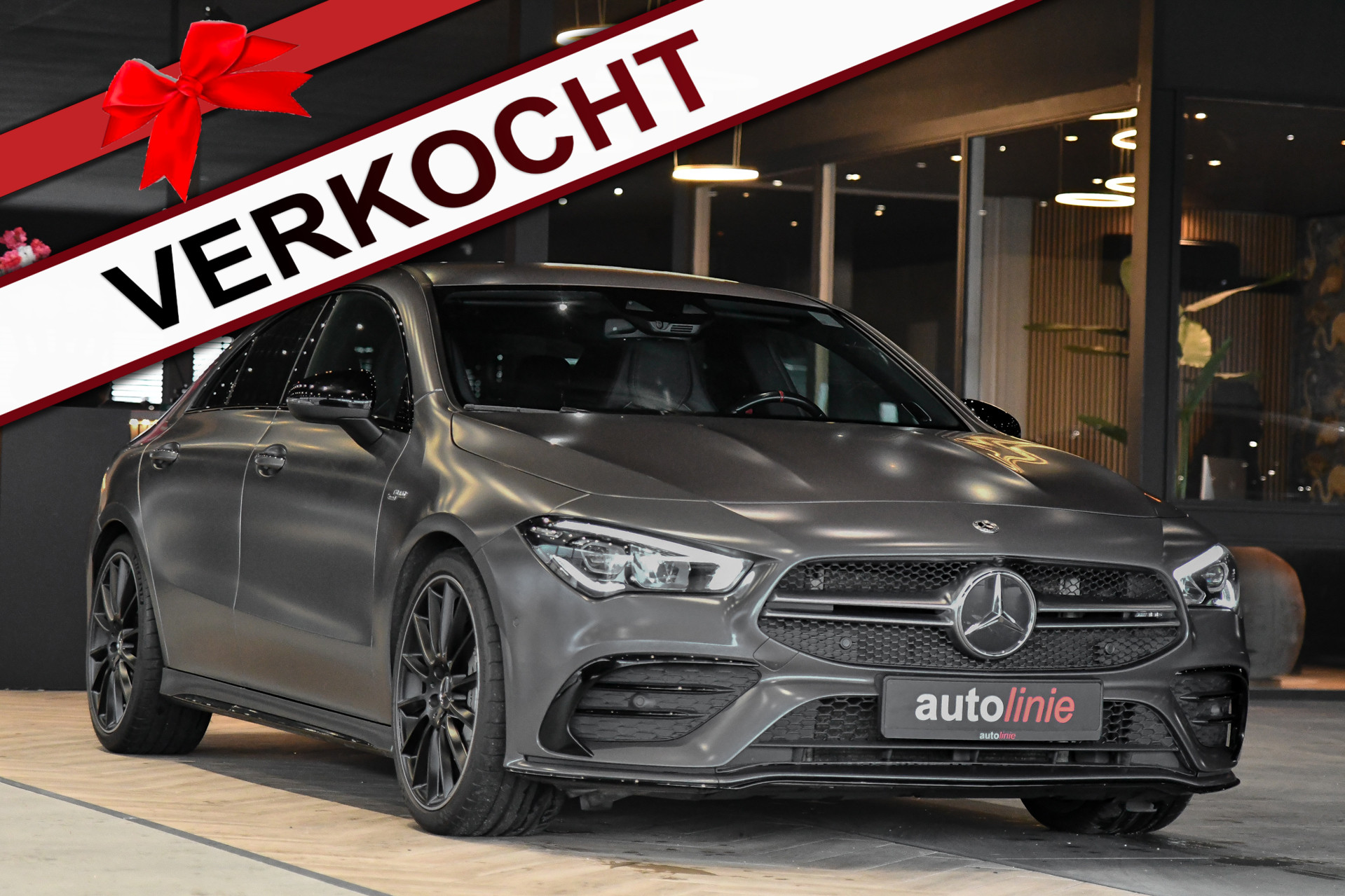 Mercedes-Benz AMG Cla 35 AMG 35 4MATIC Aero. Schaal, Perf Stuur, Burm, Keyless, Camera, CarPlay, Sfeer! 2019 - voorkant