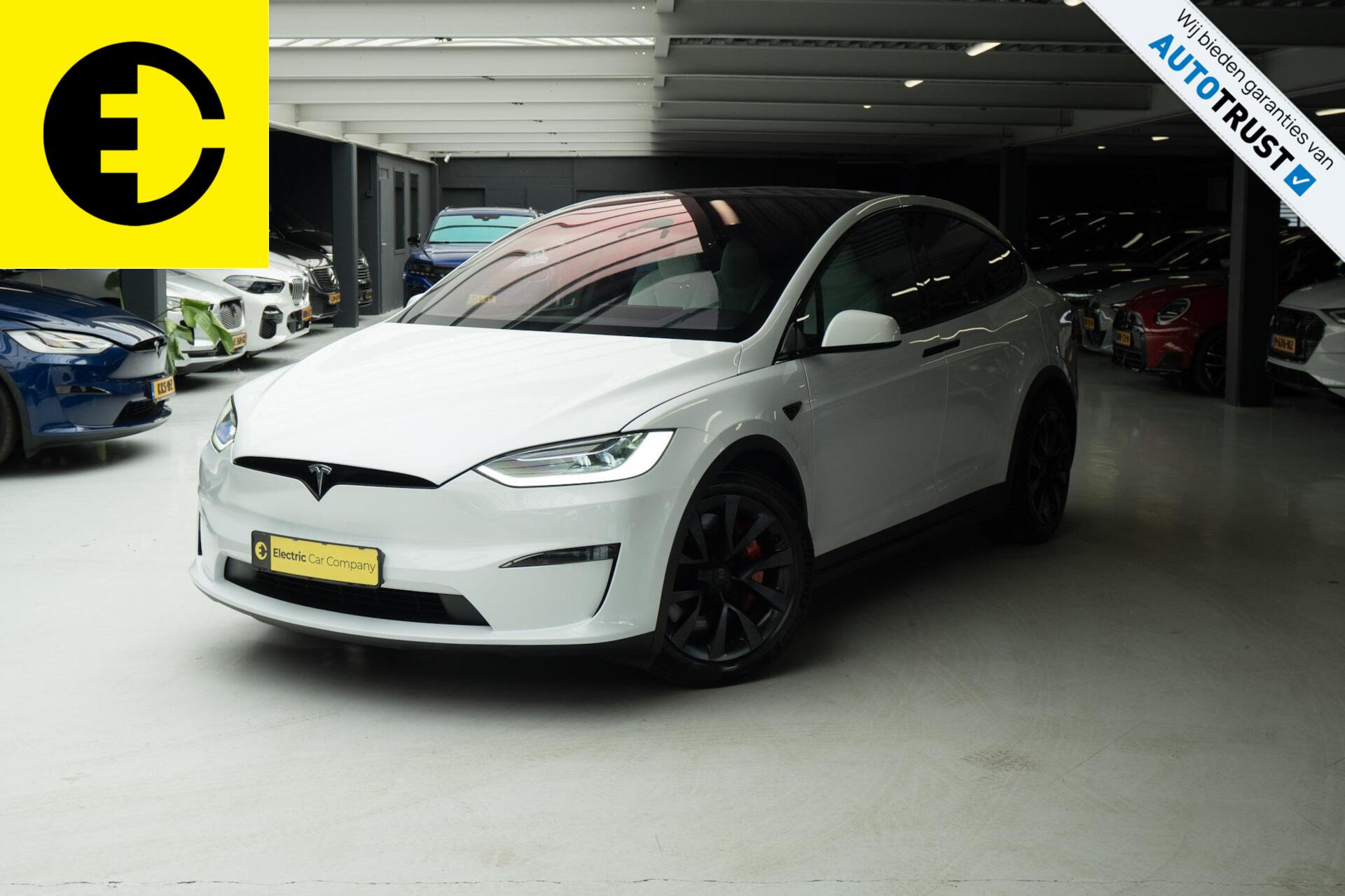 Tesla Model X Plaid AWD 6p. 100kWh | Wit leder | 1020 PK | Incl.BTW 2023 - voorkant