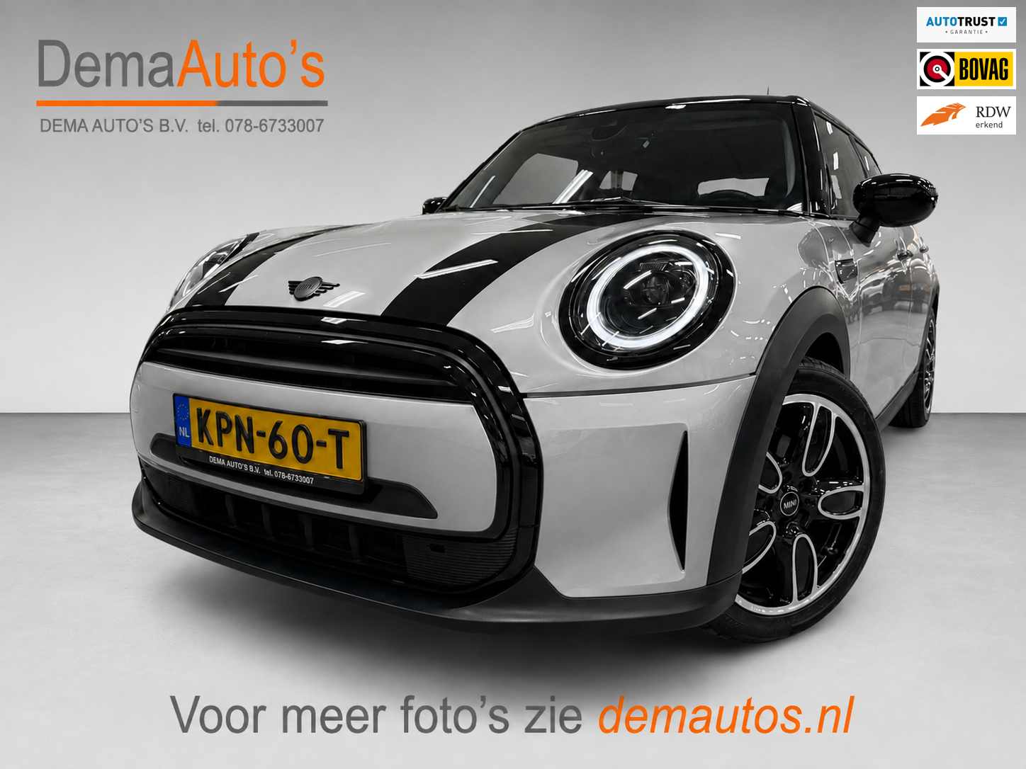 Mini 5-deurs 1.5 Cooper Camden BLACK-EDITION 136PK NAVI/CARPLAY/LED/DAB/ECC/PDC/CRUISE/// 2023 - voorkant