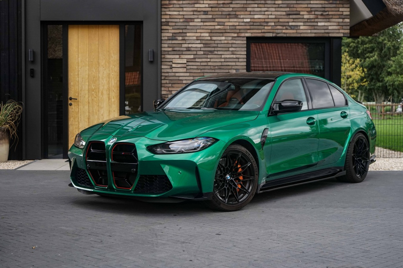 BMW 3-serie M3 Competition 510PK Isle-of-man green 2021 - voorkant
