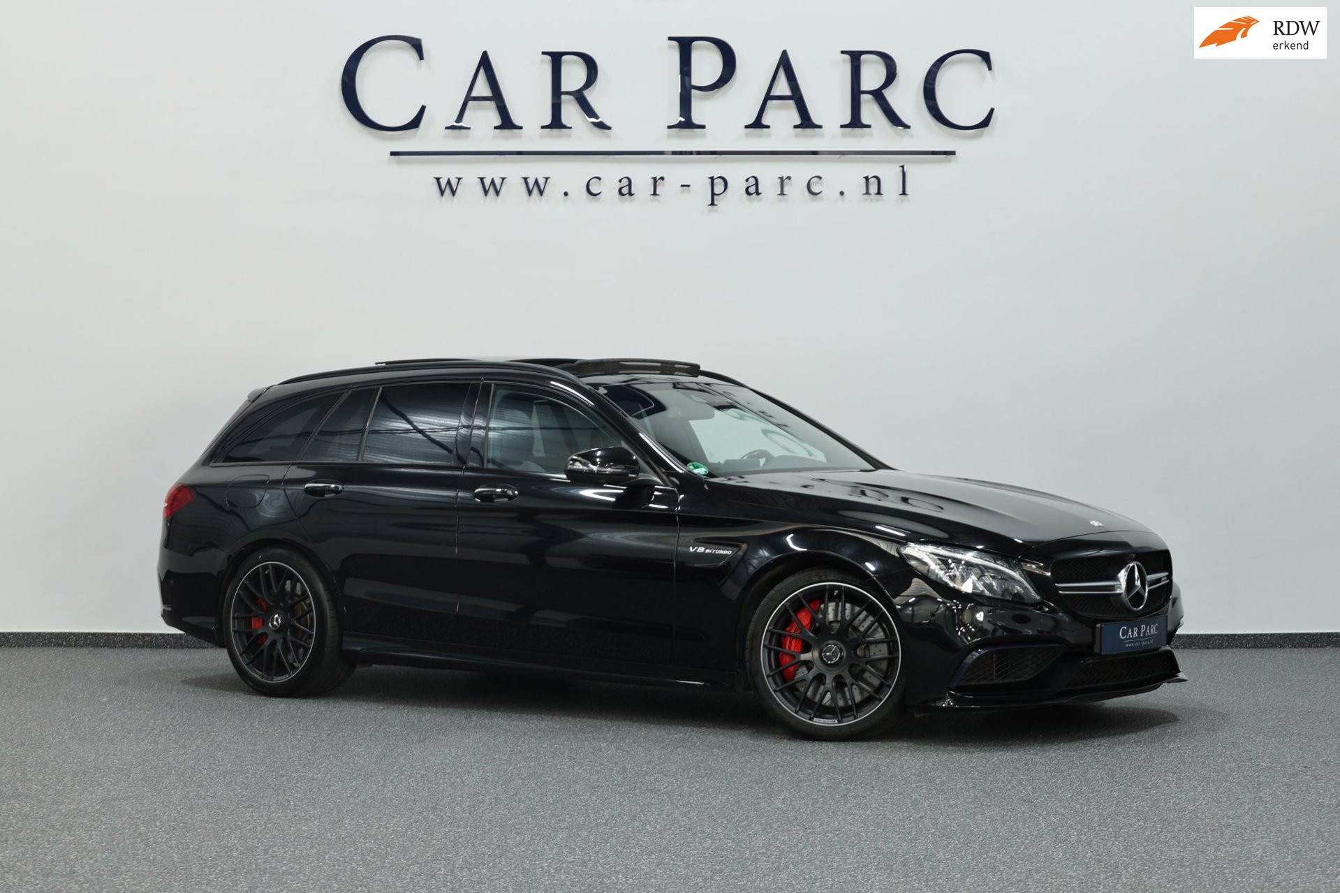 Mercedes-Benz C-klasse Estate AMG 63 S 510+PK LED/SFEER/HUD/PANO/LEDER+S.VERWARMING+MEMORY/19" LMV/360 CAM/ACC/12 MDN GARANTIE! 2016 - voorkant