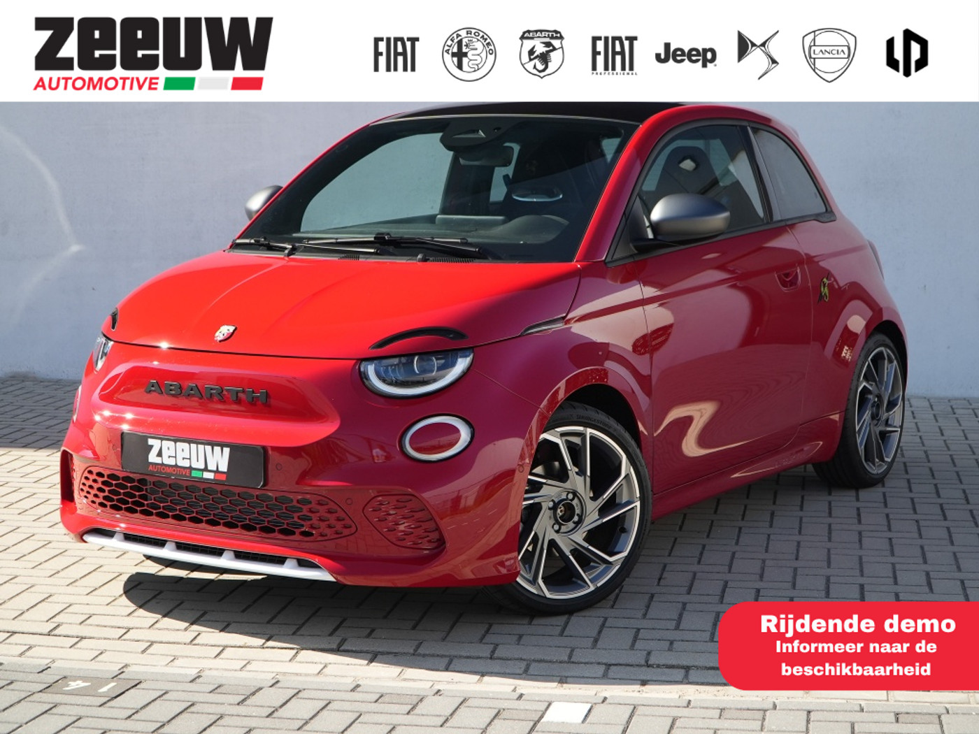 Abarth 500e Turismo 42 kWh | Pano | JBL | Navi | LED | Carplay | Winter 2026 - voorkant