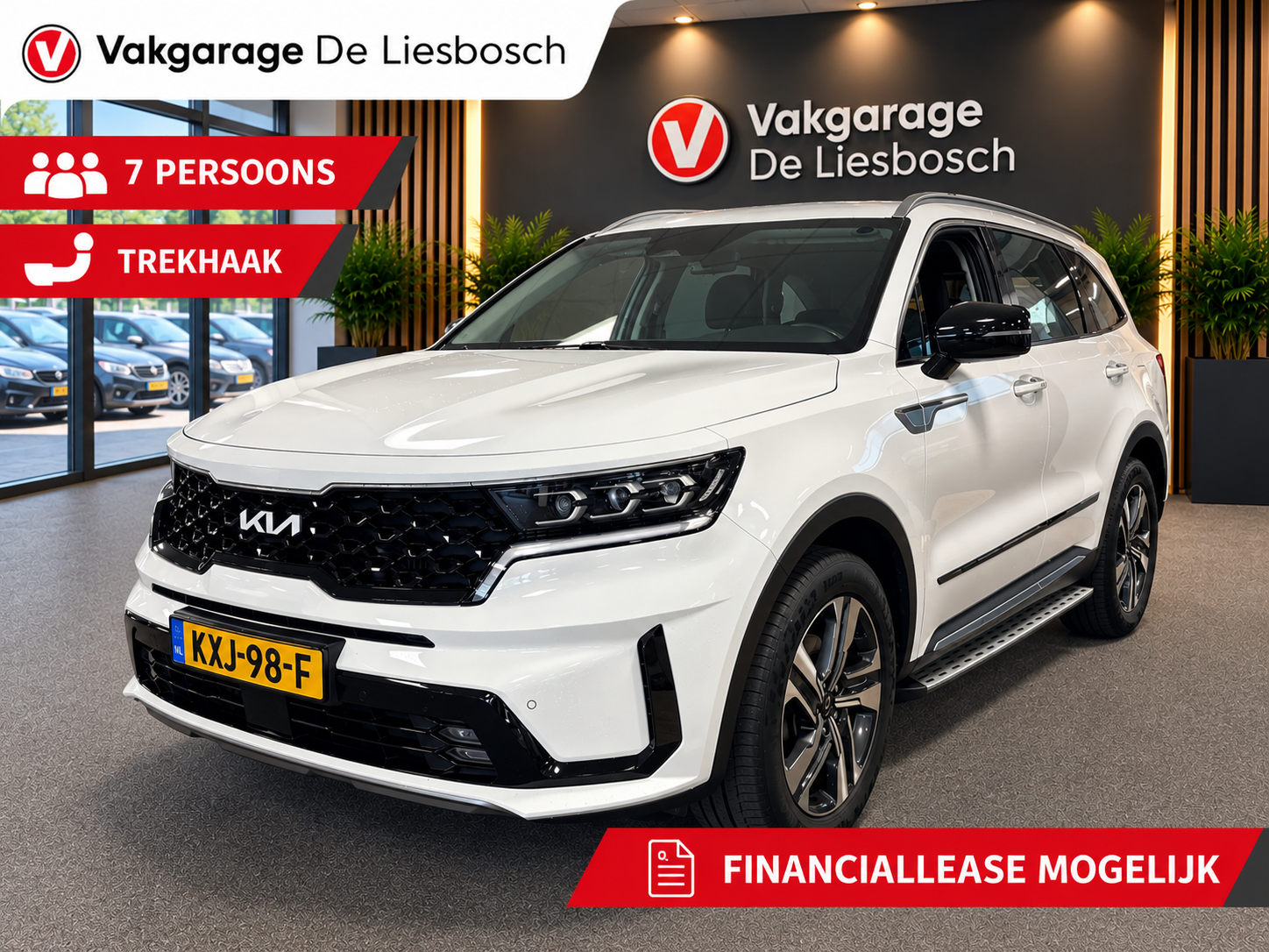 Kia Sorento 1.6 T-GDI Plug-in Hybrid 4WD DynamicLine 7persoons / stoelverwarming / camera / trekhaak 2022 - voorkant