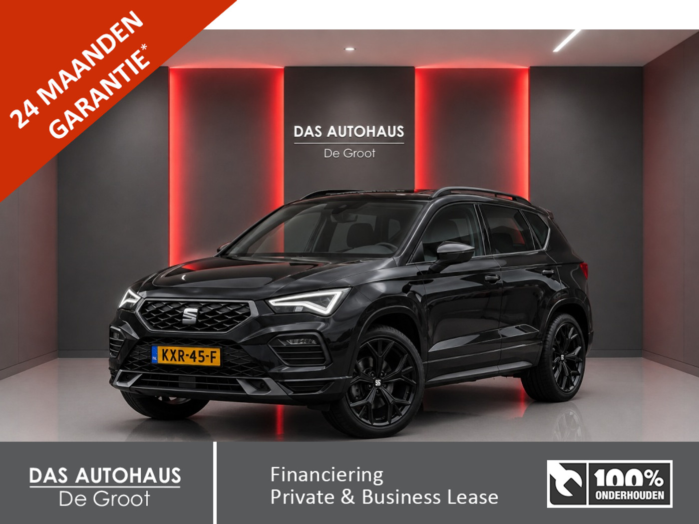 Seat Ateca 1.5 TSI 150pk DSG FR Black Edition | Pano | Beats Audio 2023 - voorkant