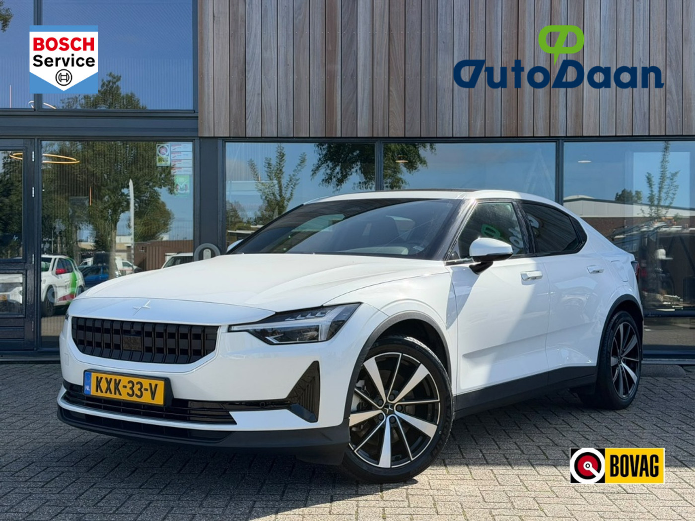 Polestar 2 Long range Dual Motor 78kWh, Panoramadak, trekhaak, stoelverwarming, Harman Kardon 2022 - voorkant