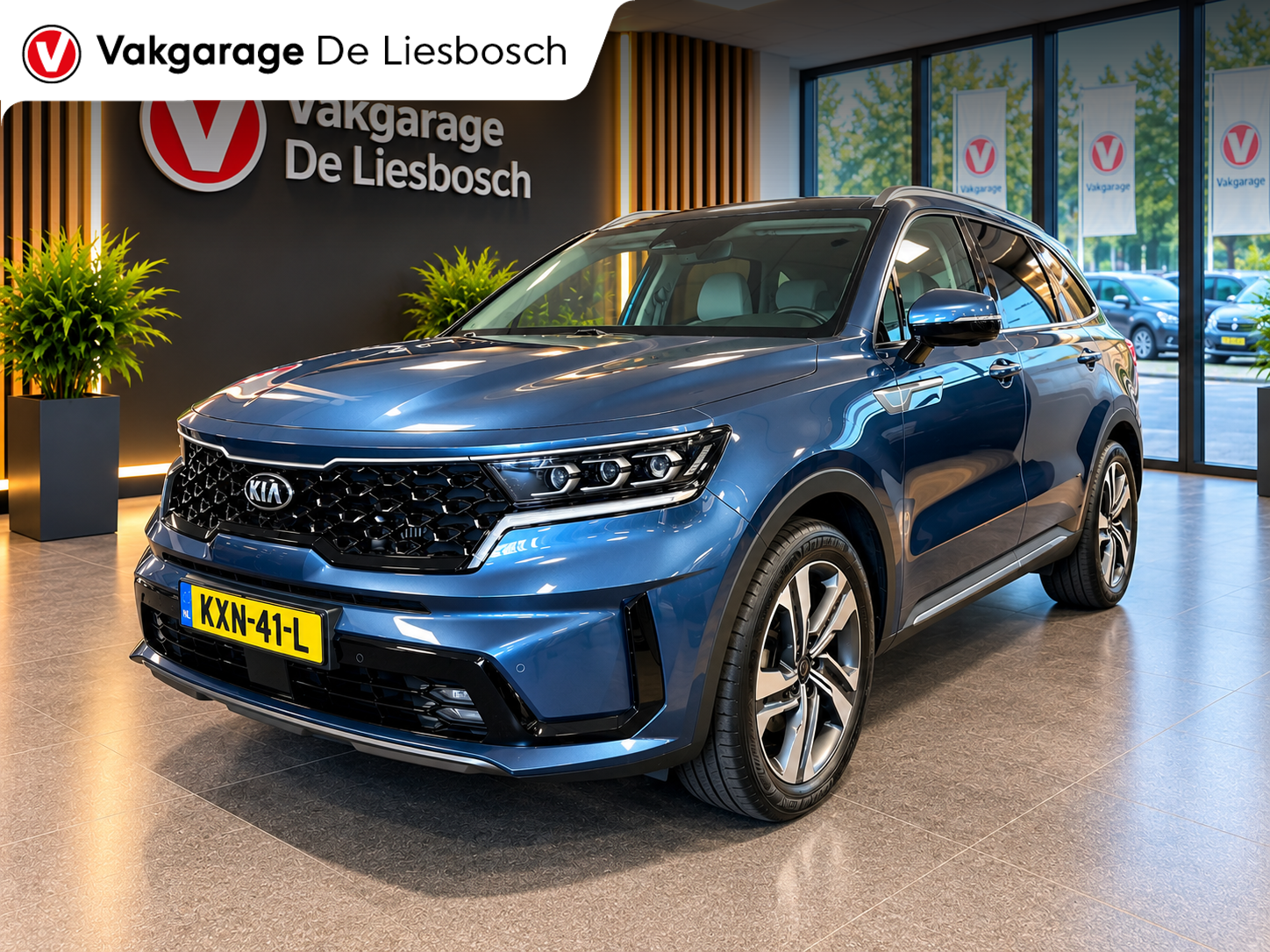Kia Sorento 1.6 T-GDI Plug-in Hybrid 4WD DynamicLine 7persoons / Panoramadak / camera / leder / stoel en stoelverwarming 2021 - voorkant