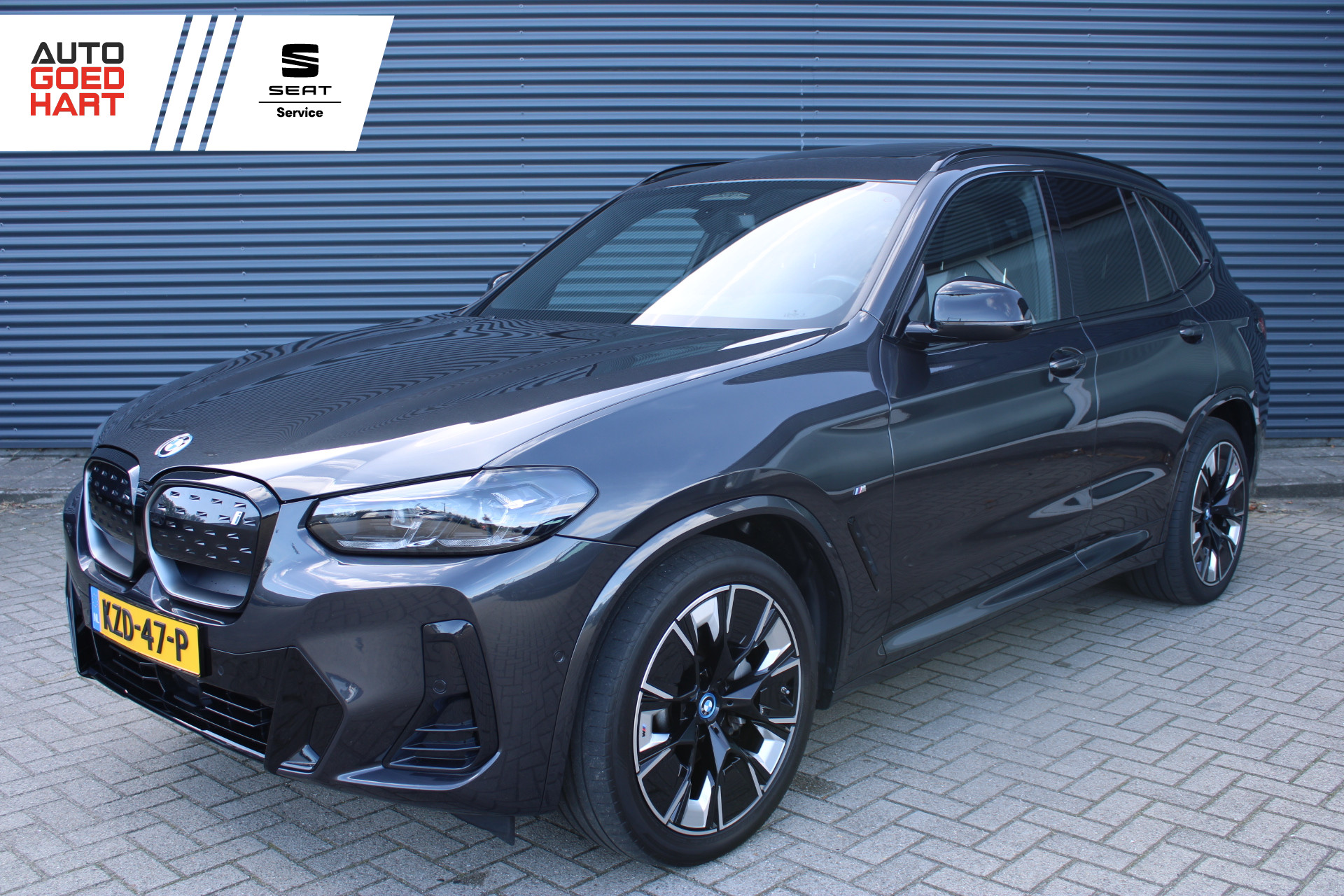 BMW Ix3 M-Sport 80 kWh Panoramdak Leer 20"LMV Adaptive-Cruise Shadow-Line 2023 - voorkant