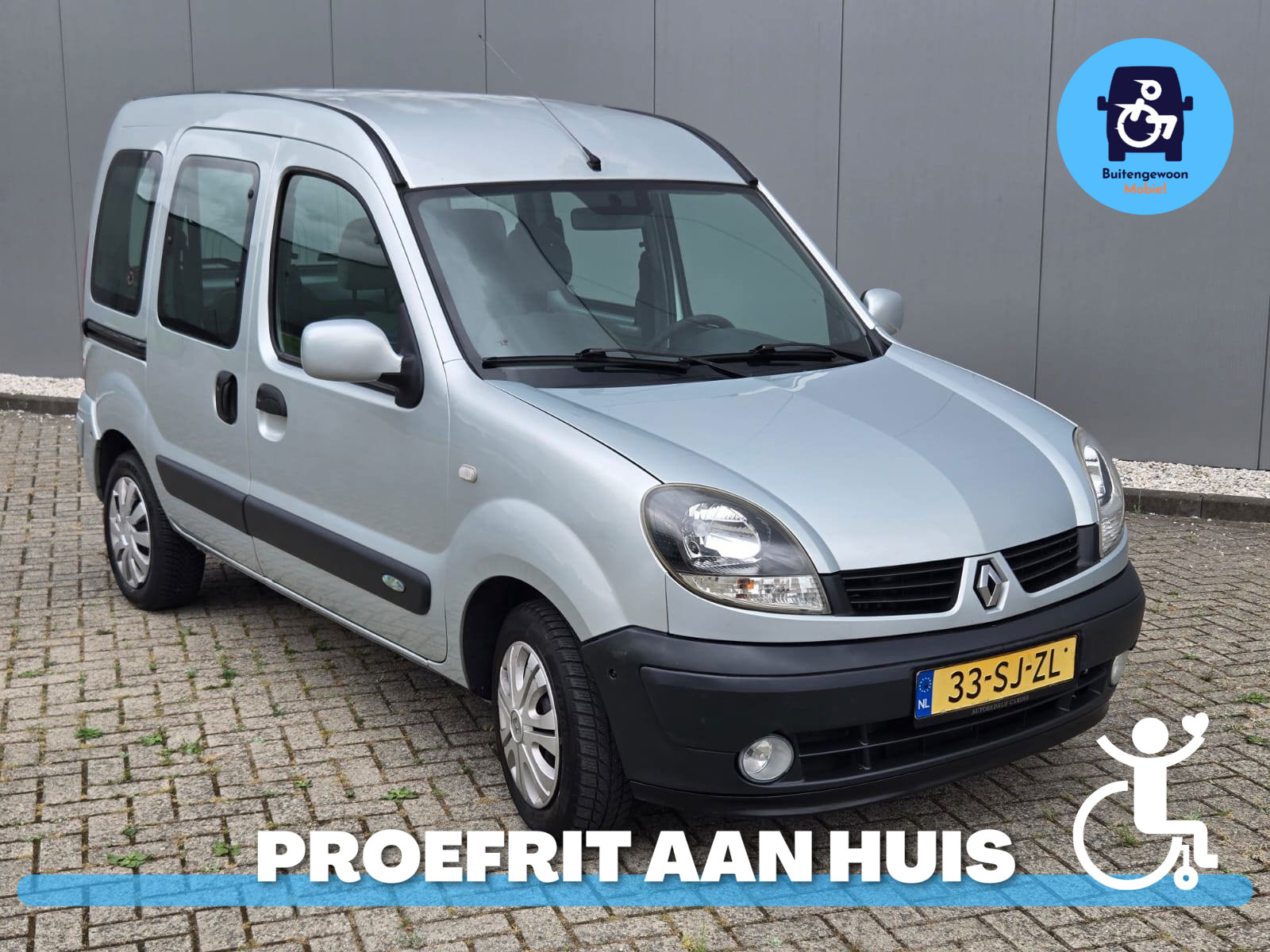 Renault Kangoo 1.6-16V Rolstoelauto Bodemverlaging (Airco) Rolstoelbus 2006 - voorkant