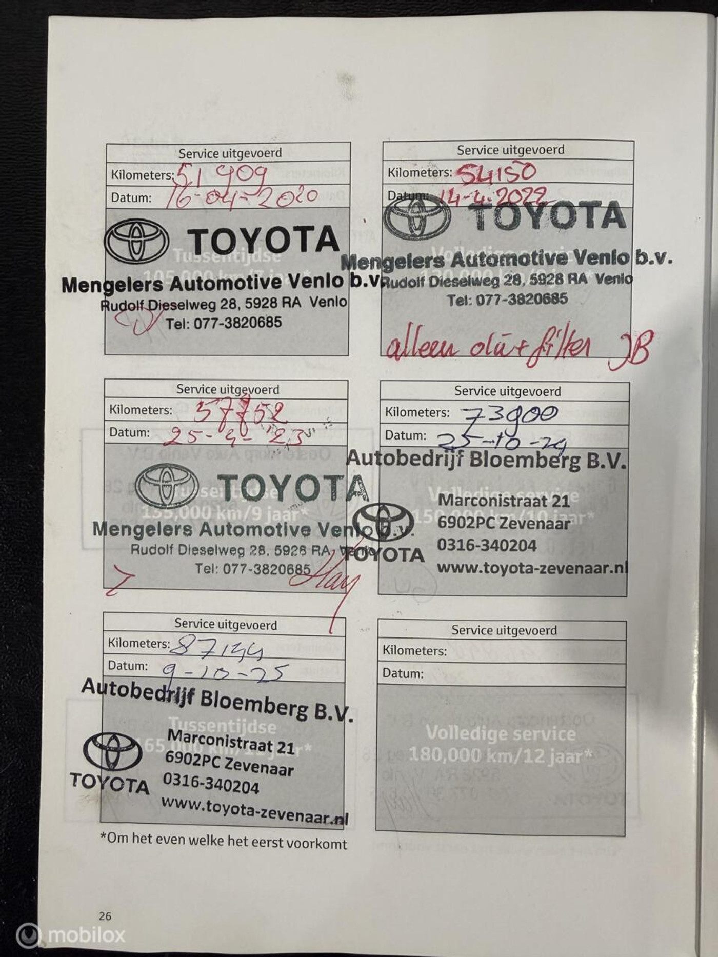 Foto van Toyota Toyota Verso-s