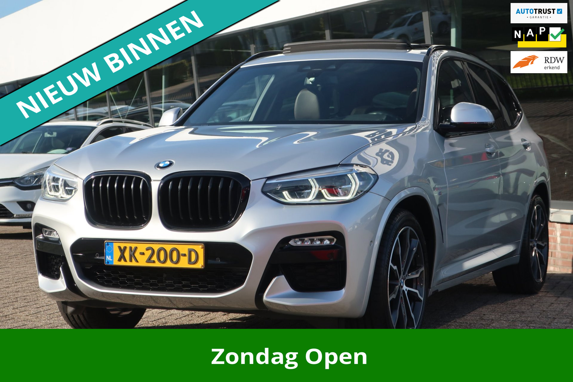 BMW X3 Xdrive20i XDrive20i M-Sport High Exe. 2e EIG_LED_PANO_CAM_20-INCH. 2019 - voorkant