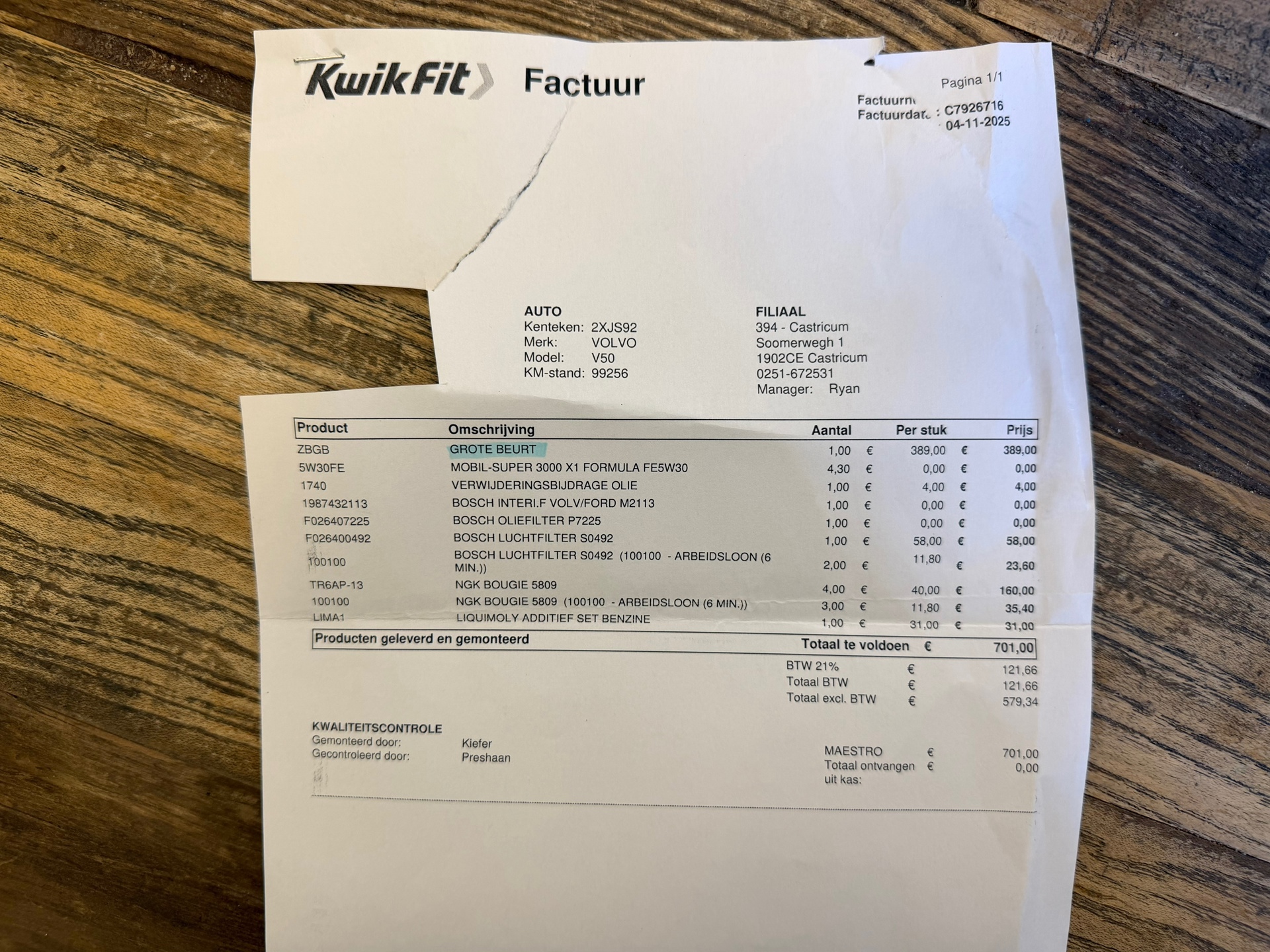 Foto van Volvo V50