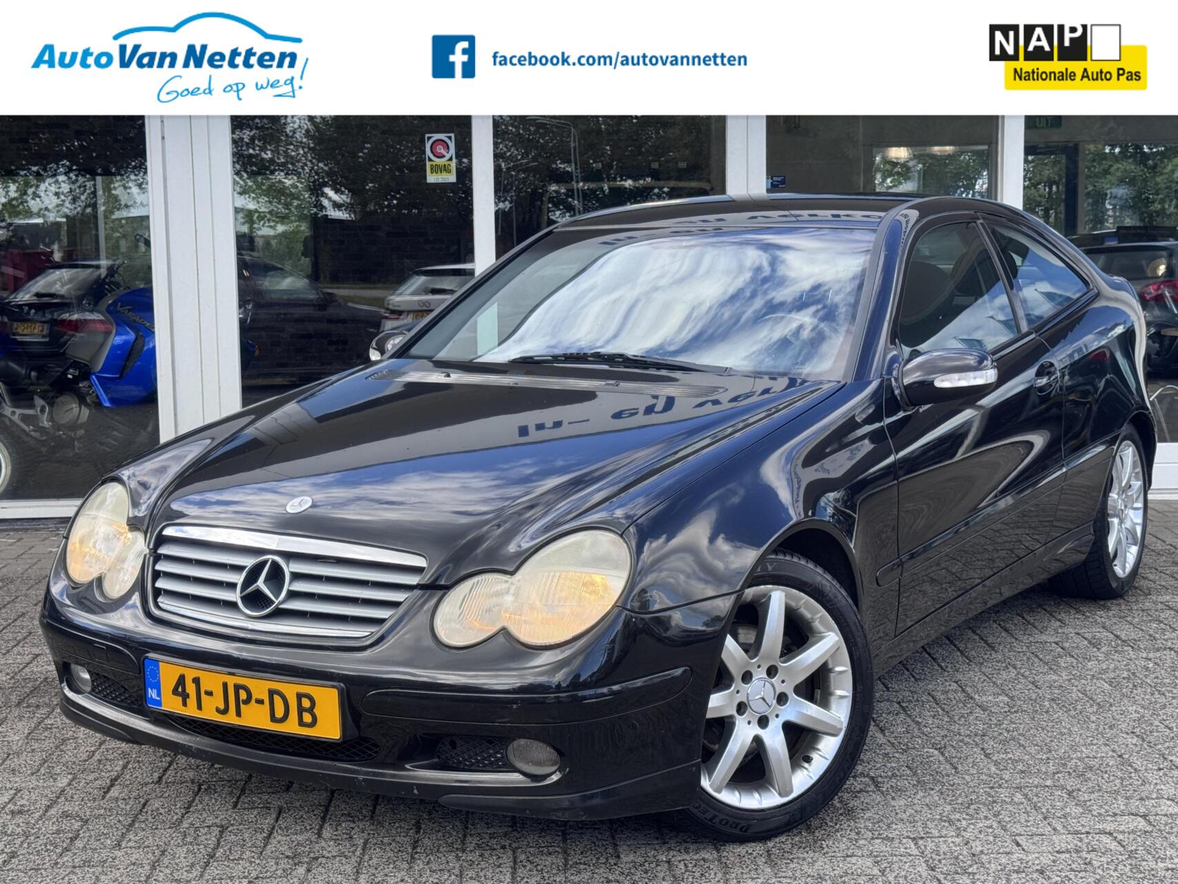 Mercedes-Benz C 200 Kompressor 200 Kompressor 163pk 6bak,Clima,Cruise,Lmv, 2002 - voorkant