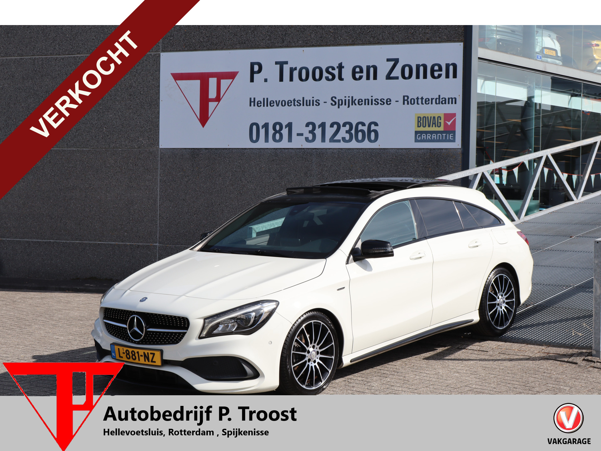 Mercedes-Benz Cla 200 200 AMG White edition/Night/Panoramadak/Stoelverwarming/Cruise control/Achteruitrijcamera/Elektrische achterklep/Navigatie 2017 - voorkant