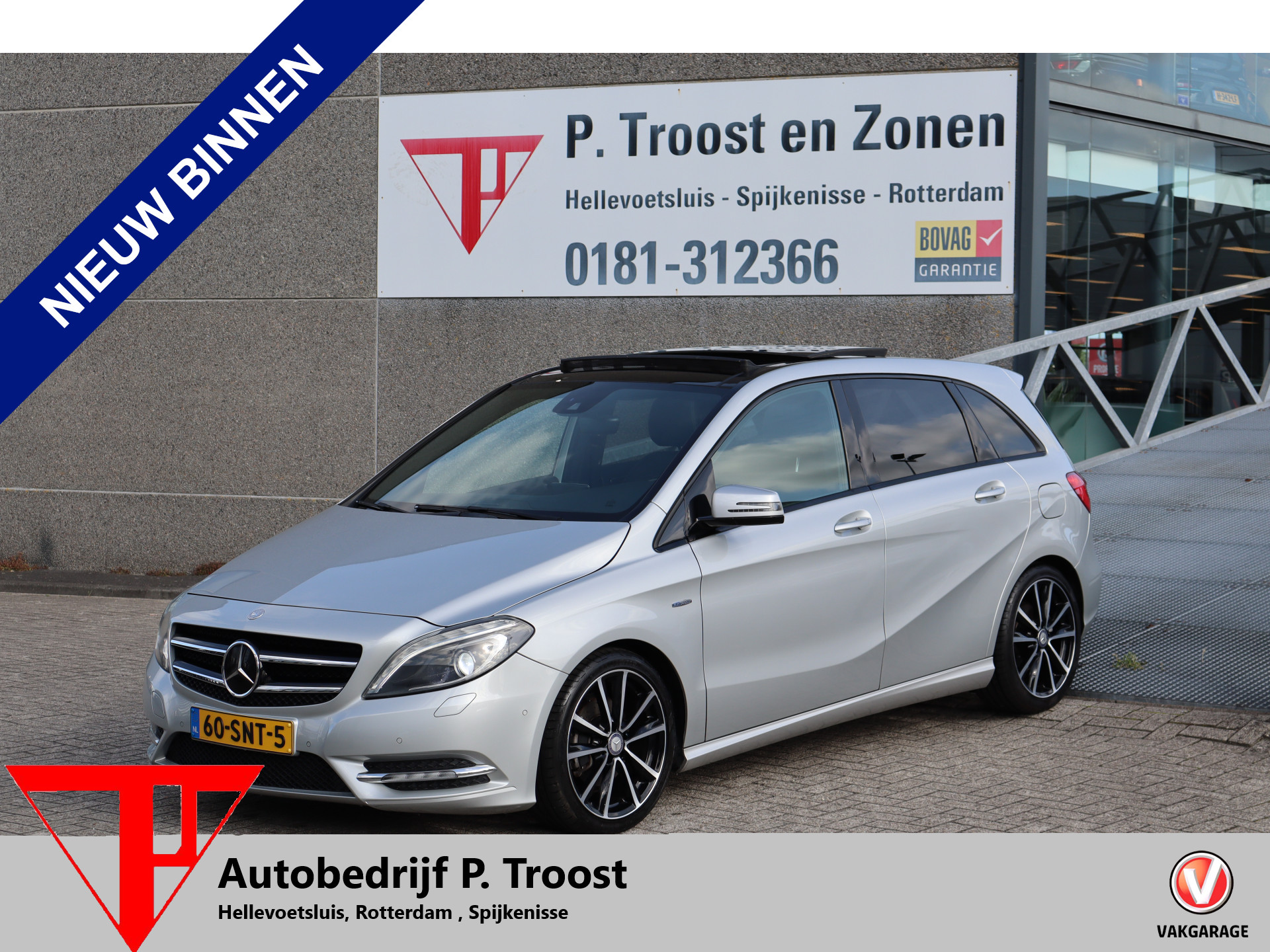 Mercedes-Benz B 180 180 Nederlandse auto/Panoramadak/Stoelverwarming/Harman Kardon/Trekhaak/Elektrische stoel met geheugen/Parkeersensoren/Navigatie 2011 - voorkant