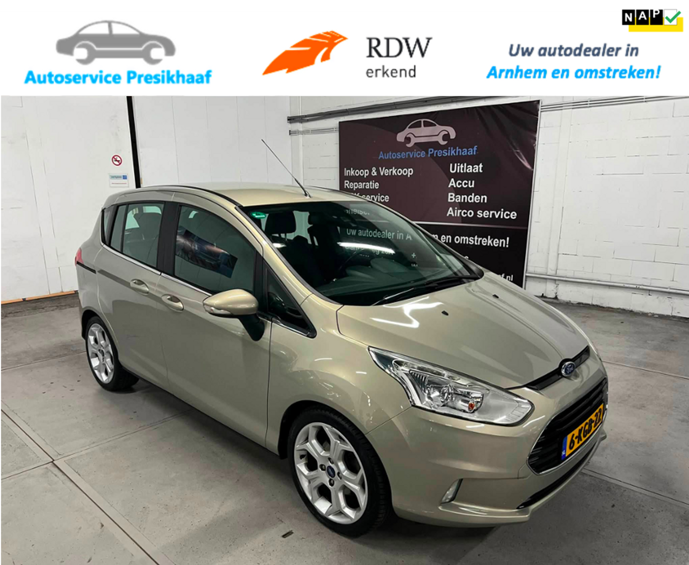 Ford B-max 1.6 TI-VCT Titanium Automaat NAP / HALF-LEDER 2013 - voorkant