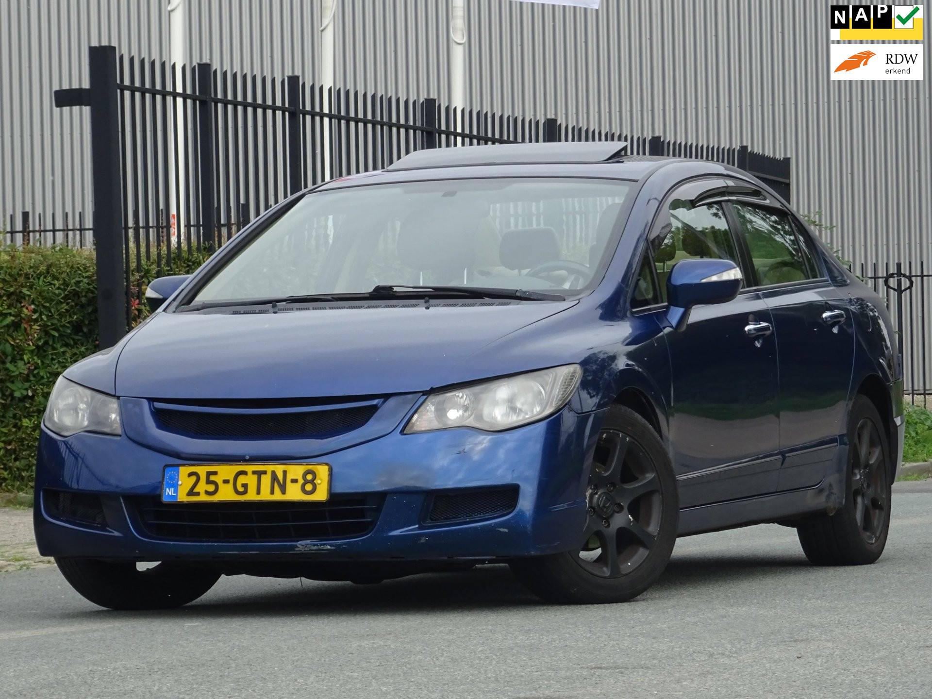 Honda Civic 4dr Hybrid 1.3 Hybrid AUT. NAP/LEER/NAVI/DAK/AC/CRUISE/PDC 2008 - voorkant