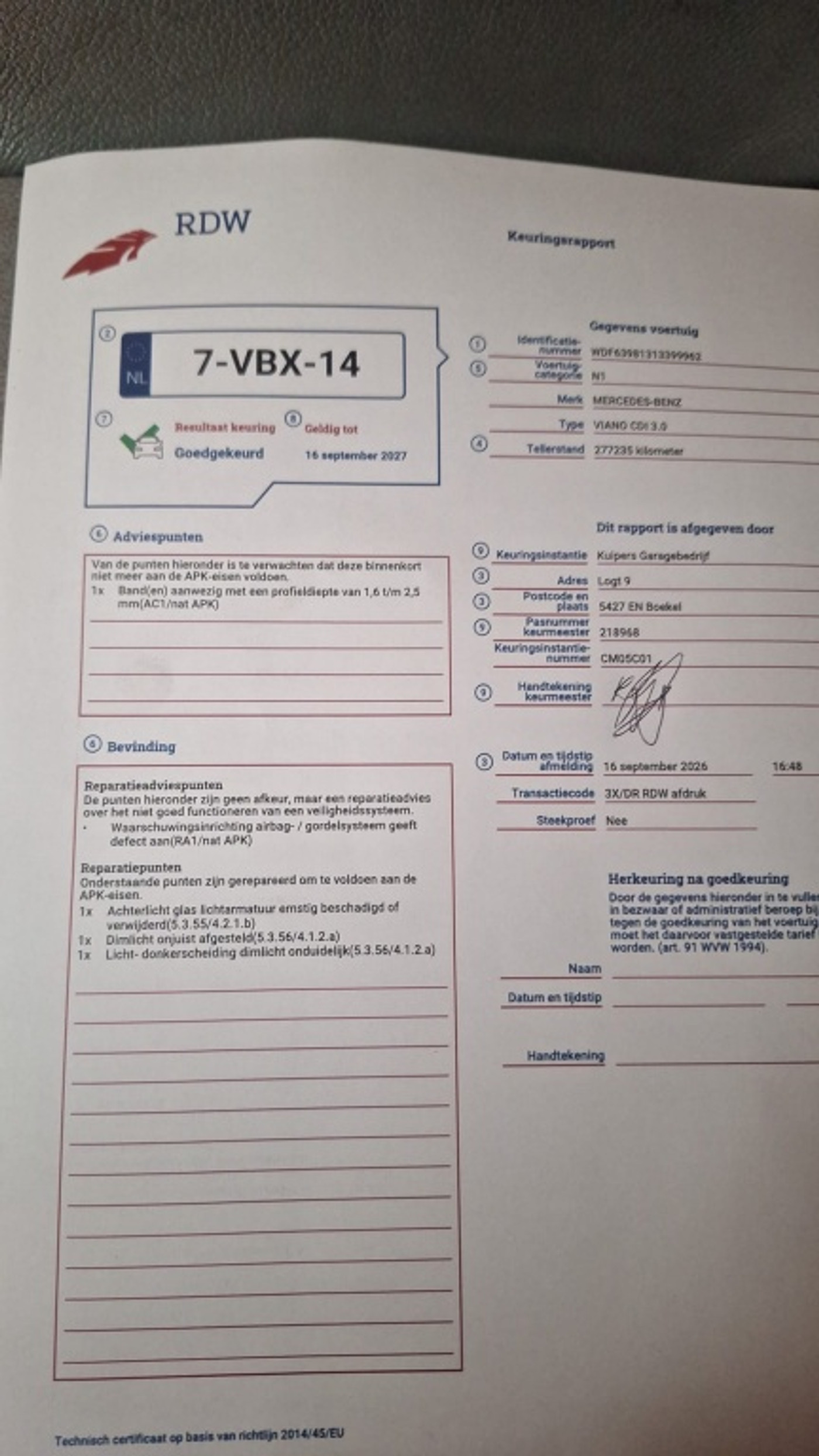Foto van Mercedes-Benz Viano CDI 3.0