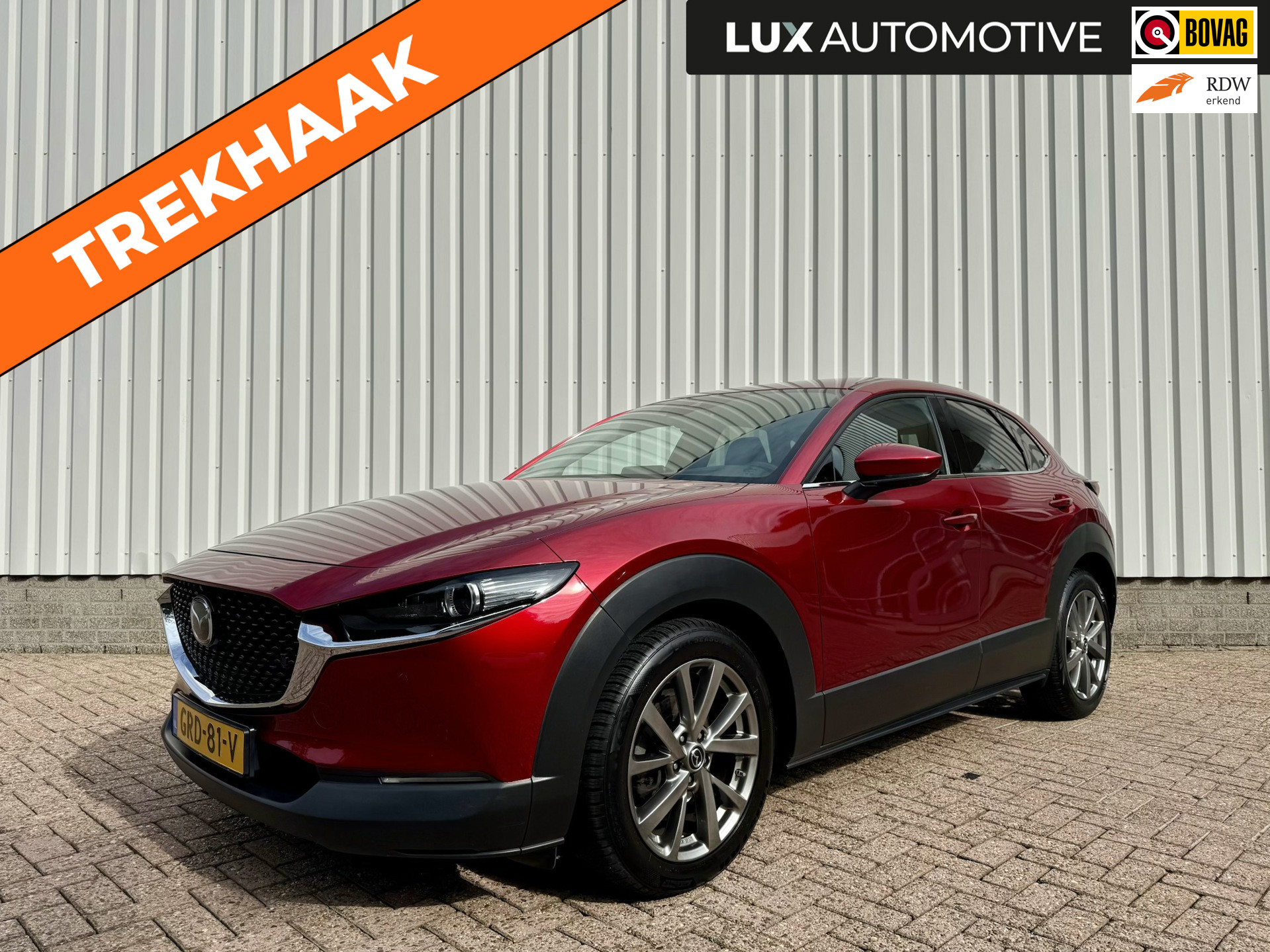 Mazda Mazda Cx-30 2.0 e-SkyActiv-X M Hybrid Luxury, CarPlay, Bose, 360 camera, PDC, Leder, Trekhaak 2019 - voorkant