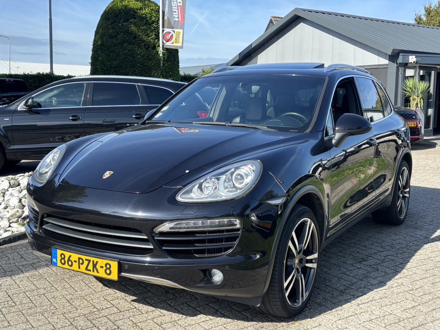 Porsche Cayenne Diesel 3.0D 2011 Zwart NL Auto Schuifdak Trekhaak 2011 - voorkant