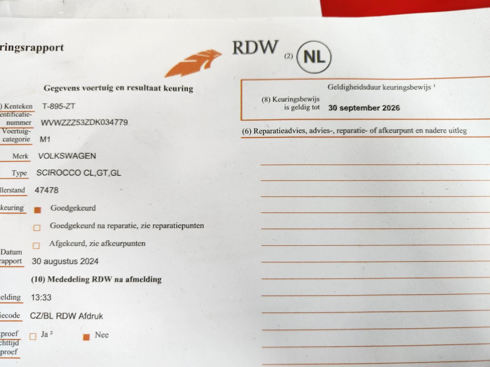 Foto van Volkswagen Scirocco