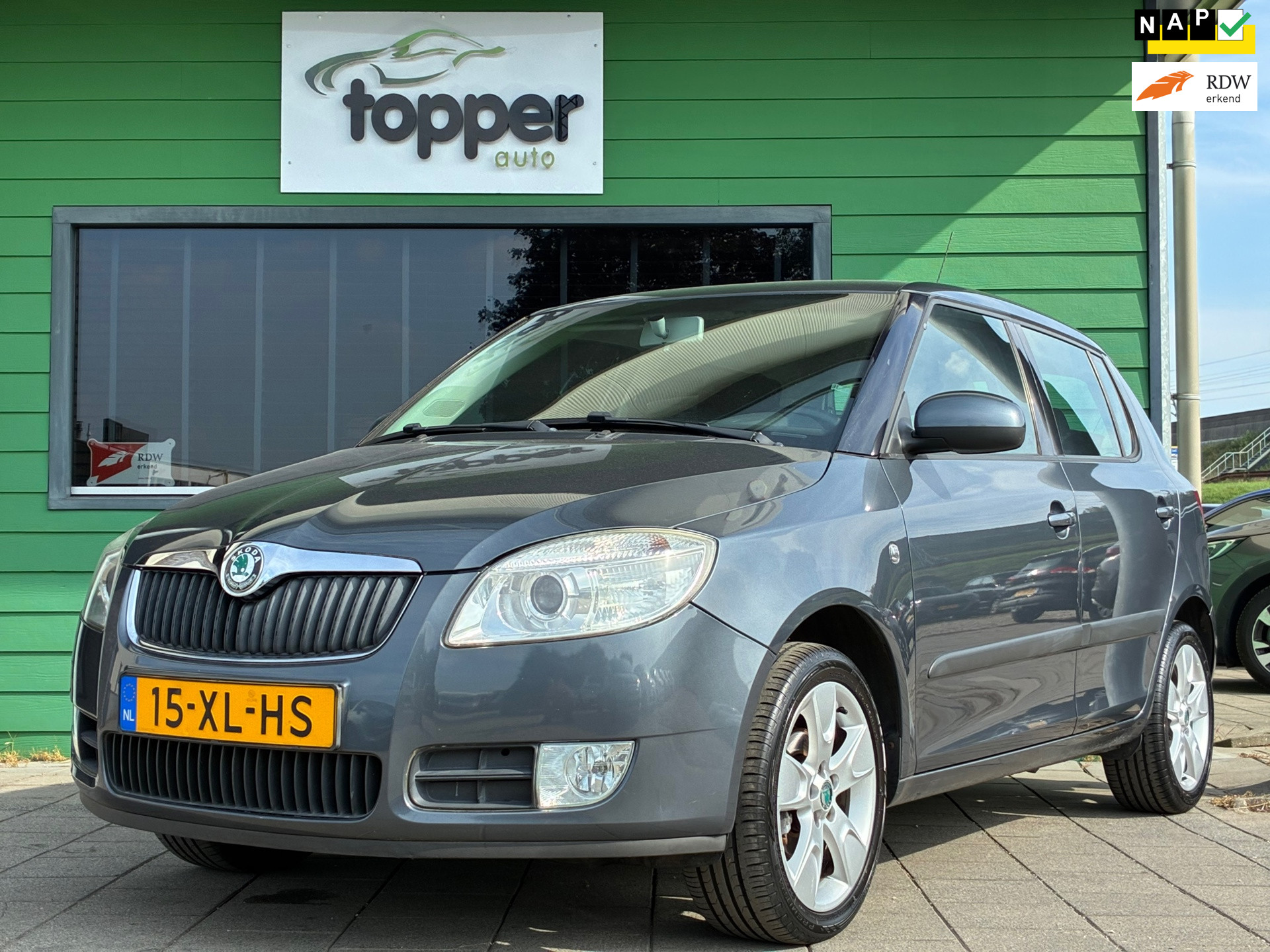 Skoda Fabia 1.4-16V Sport|1e Eigenaar|Airco|CruiseControl|Elektr.ramen|Lm-Velgen|Goed Onderhouden|NAP| 2007 - voorkant