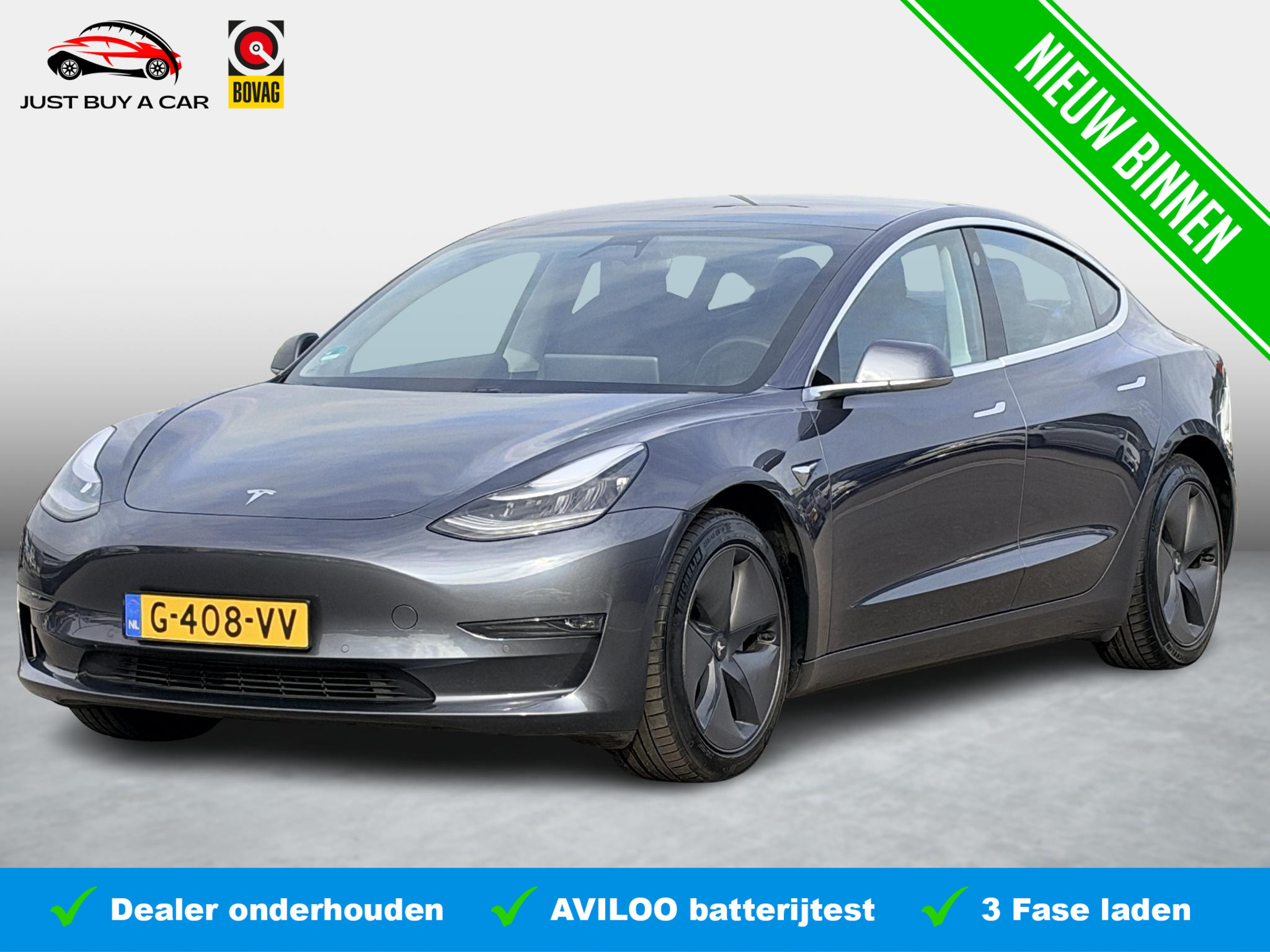 Tesla Model 3 Long Range AWD 75 kWh 2019 - voorkant