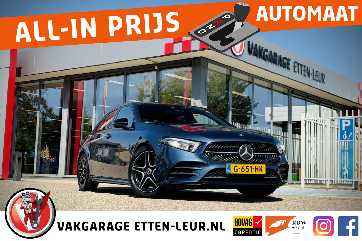 Mercedes-Benz A 180 180 Bns Sol. AMG/SCHUIFDAK/AUTOMAAT 2019 - voorkant