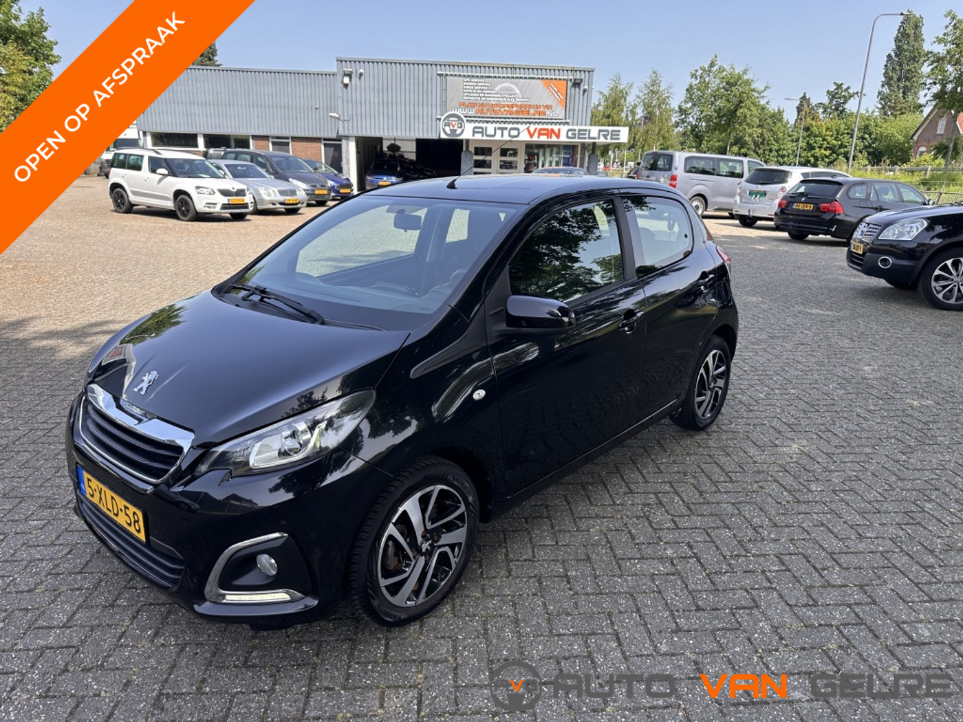 Peugeot Peugeot 108 1.0 VTi Allure Aut. Zwart 5Drs Airco NL Auto NAP 2014 - voorkant