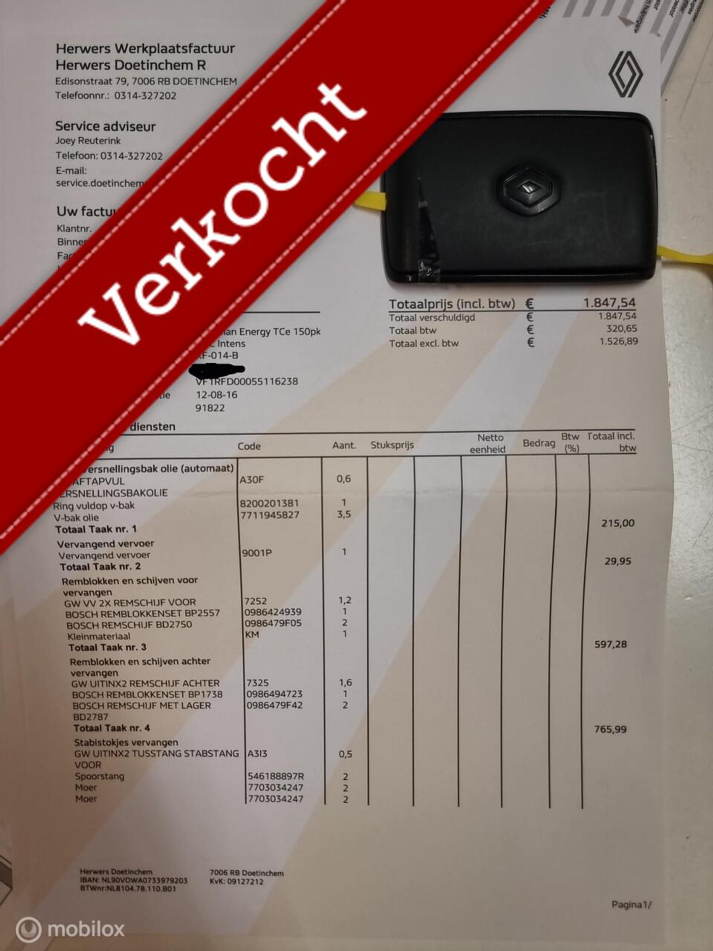 Foto van Renault Talisman
