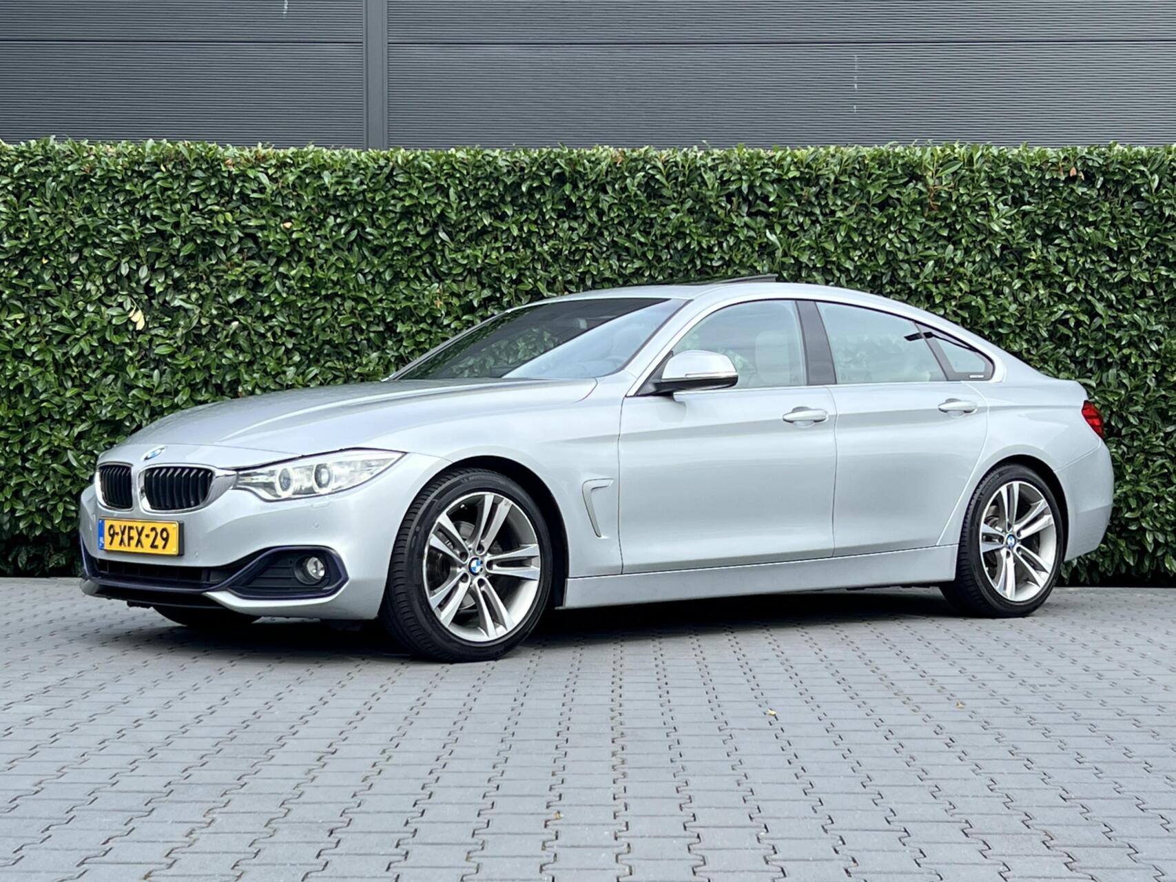 BMW 420i 420i High Executive, NL AUTO, NAP LOGISCH, PANORAMADAK, LEDER, KEYLESS, CRUISE CONTROL, CLIMATE CONTROL, STOELVERWARMING, LICHTMETAAL 18" 2014 - voorkant