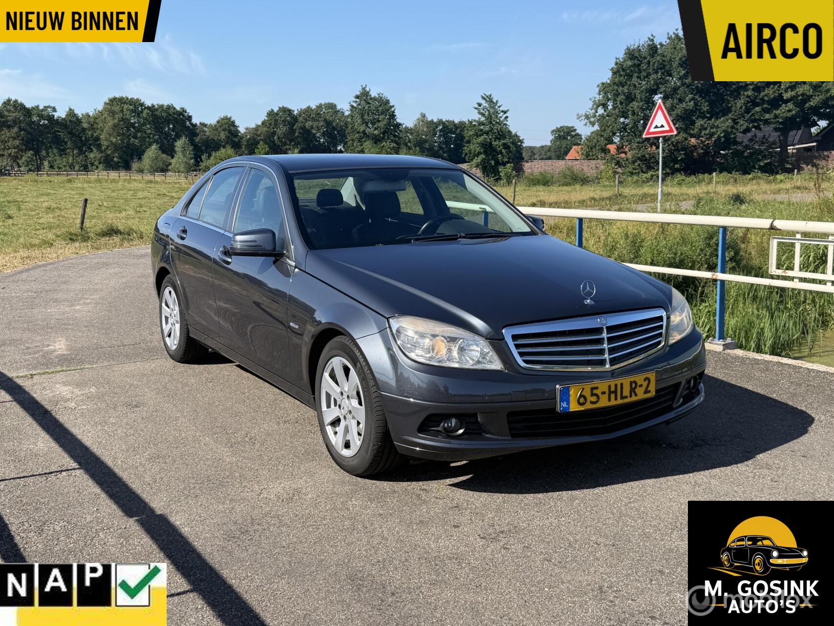 Mercedes-Benz C 180 Kompressor 180 K  Business Class leder nap Pdc Airco 2009 - voorkant