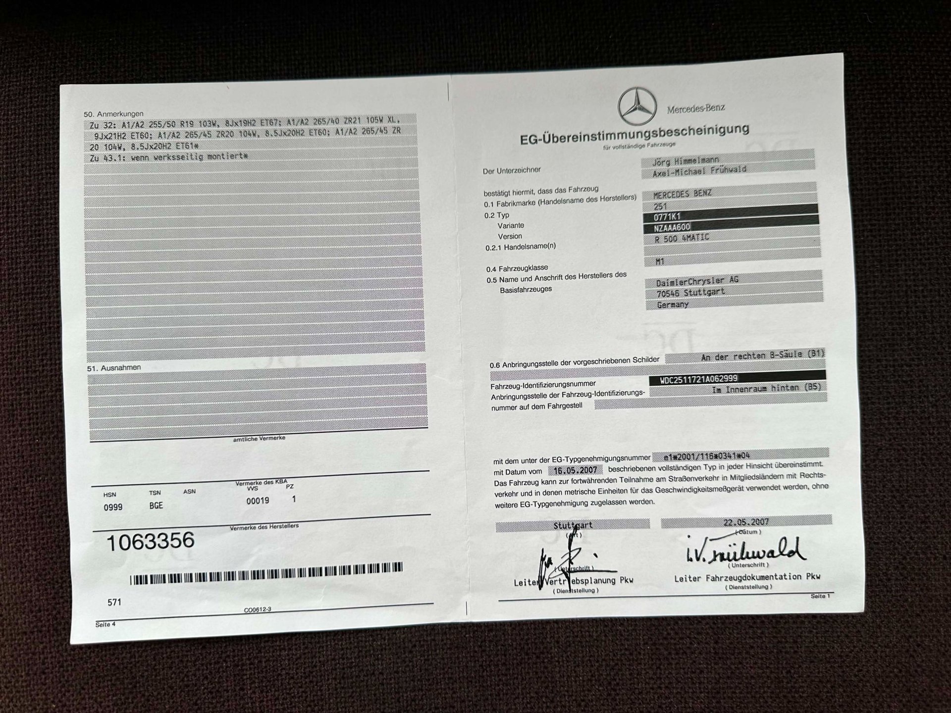 Foto van Mercedes-Benz R 500 4Matic