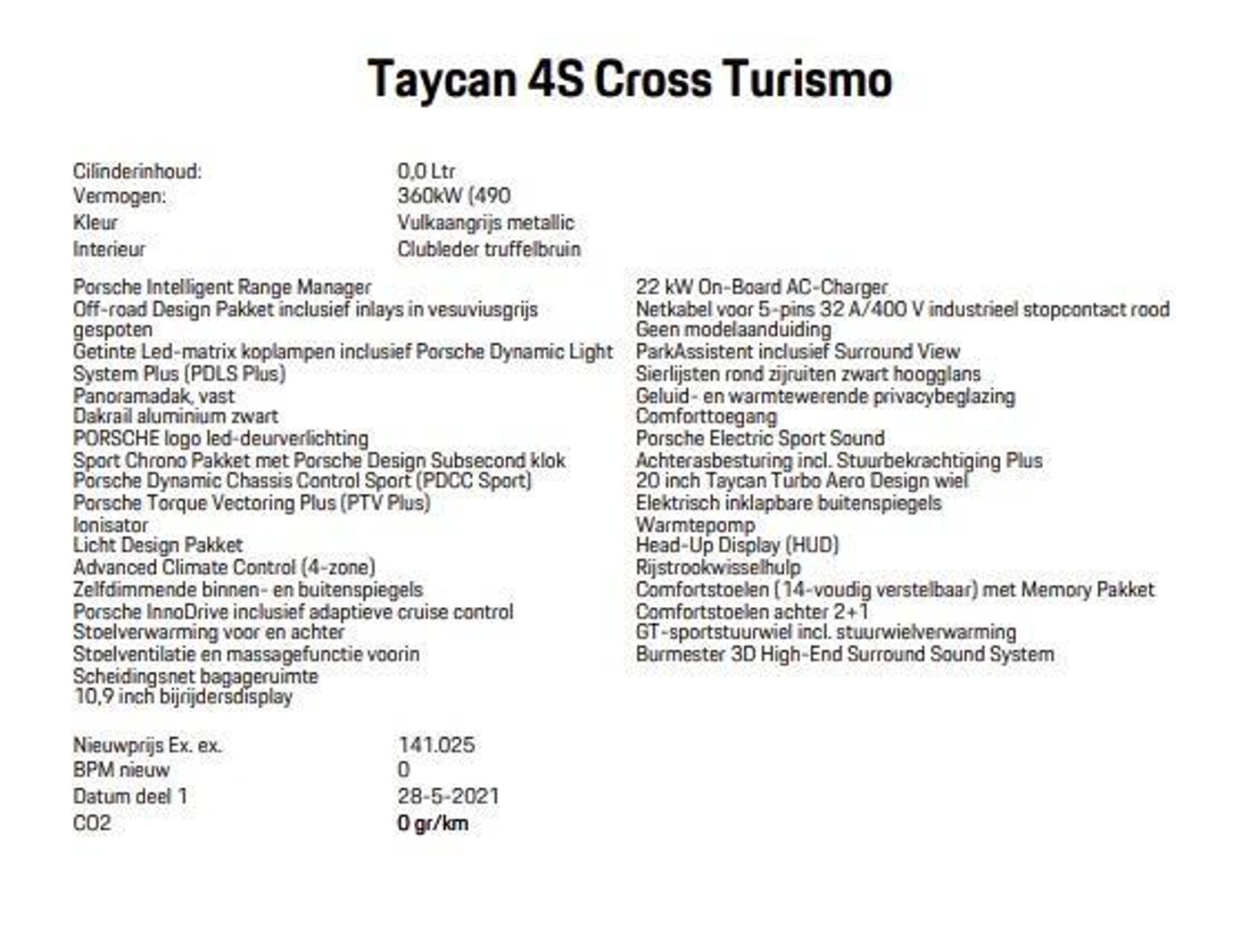 Foto van Porsche Taycan 4s