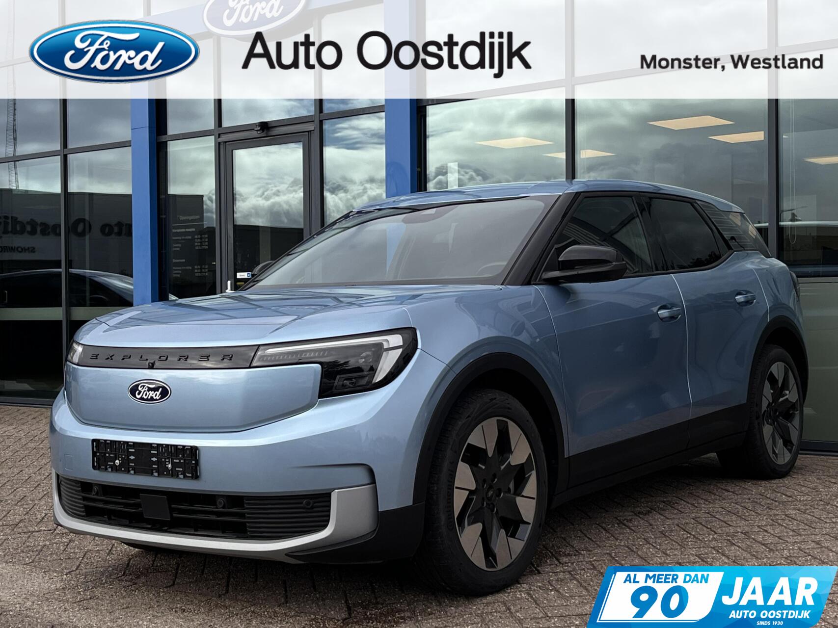 Ford Explorer Premium Extended Range AWD 79 kWh Warmtepomp Stoel/Stuurverwarming Adaptieve Cruise 360-Camera Blind-Spot Elek. Achterklep 20'' Inch Velgen *Nieuwstaat* 2024 - voorkant