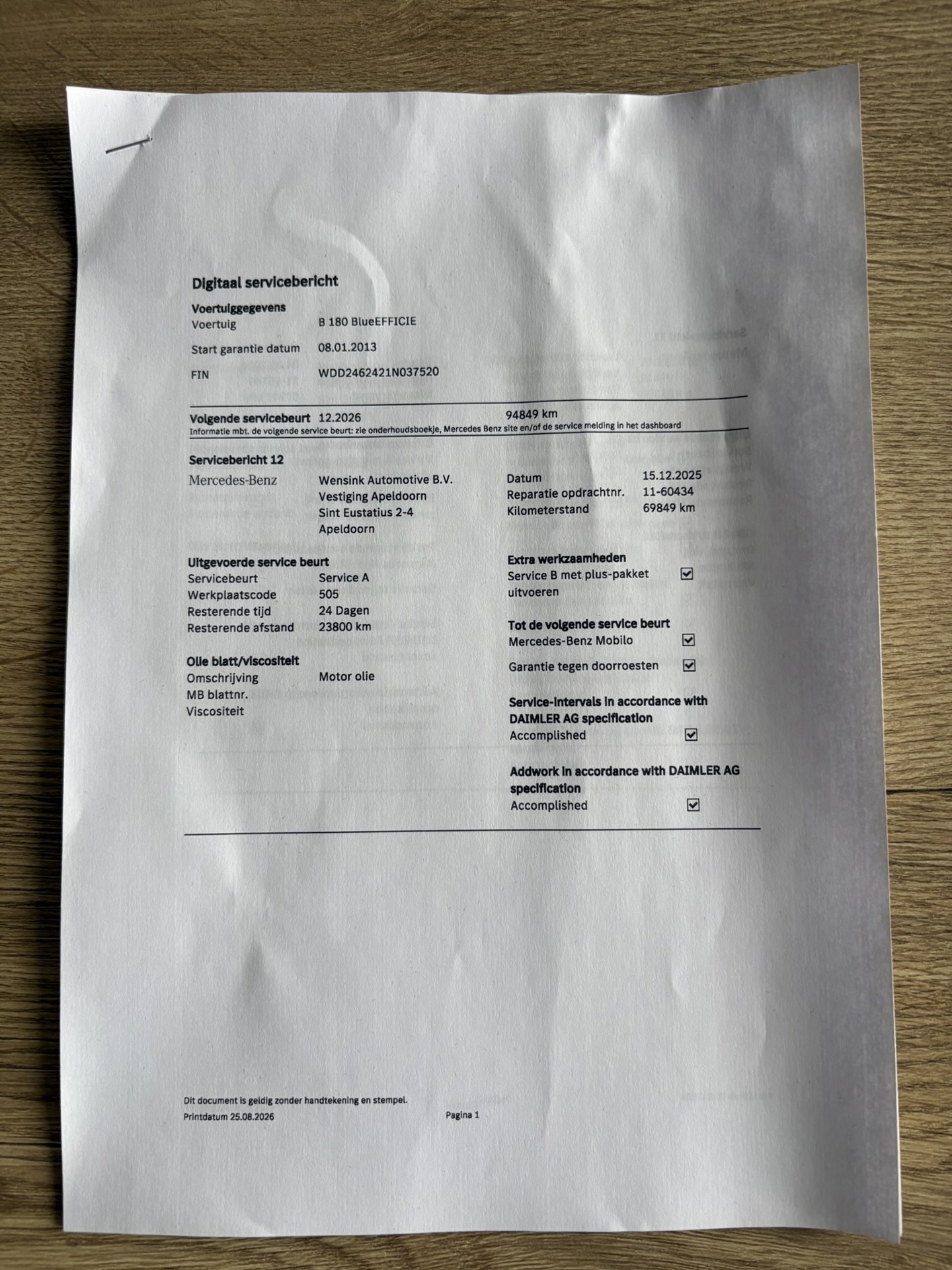 Foto van Mercedes-Benz B 180